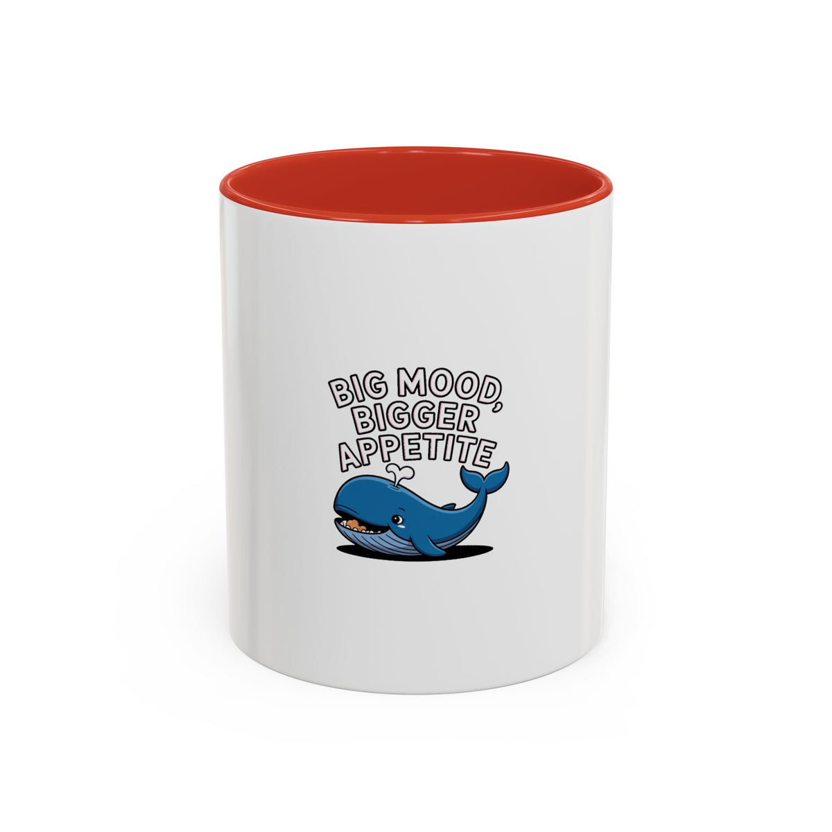 Whale Big Mood Mug, Funny Snack Lover Coffee Mug, Cute Whale Ceramic Mug, Big Appetite Gift, Foodie Coffee Cup