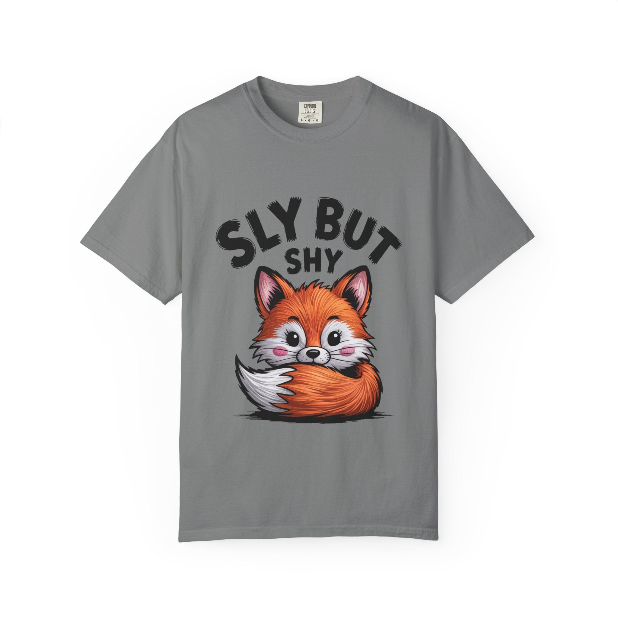 Sly But Shy Fox Shirt, Cute Cartoon Fox T-Shirt, Funny Blushing Fox Tee, Shy Animal Lover Gift, Cottagecore Fox Graphic Shirt