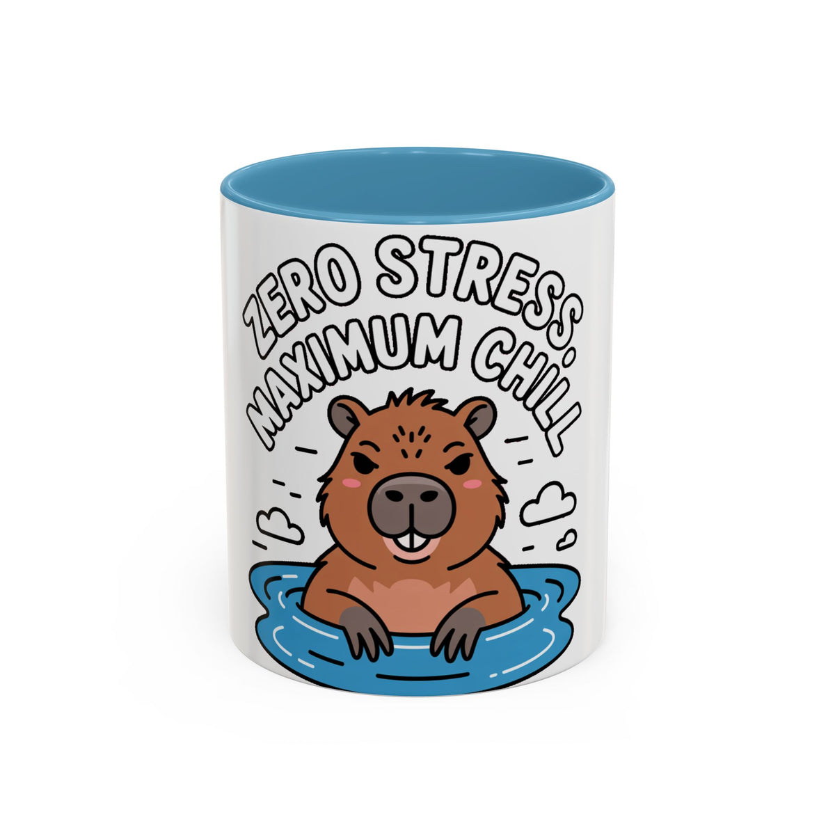 Zero Stress Capybara Mug, Funny Chill Capybara Coffee Cup, Cute Hot Spring Animal Gift, Zero Stress Maximum Chill Mug
