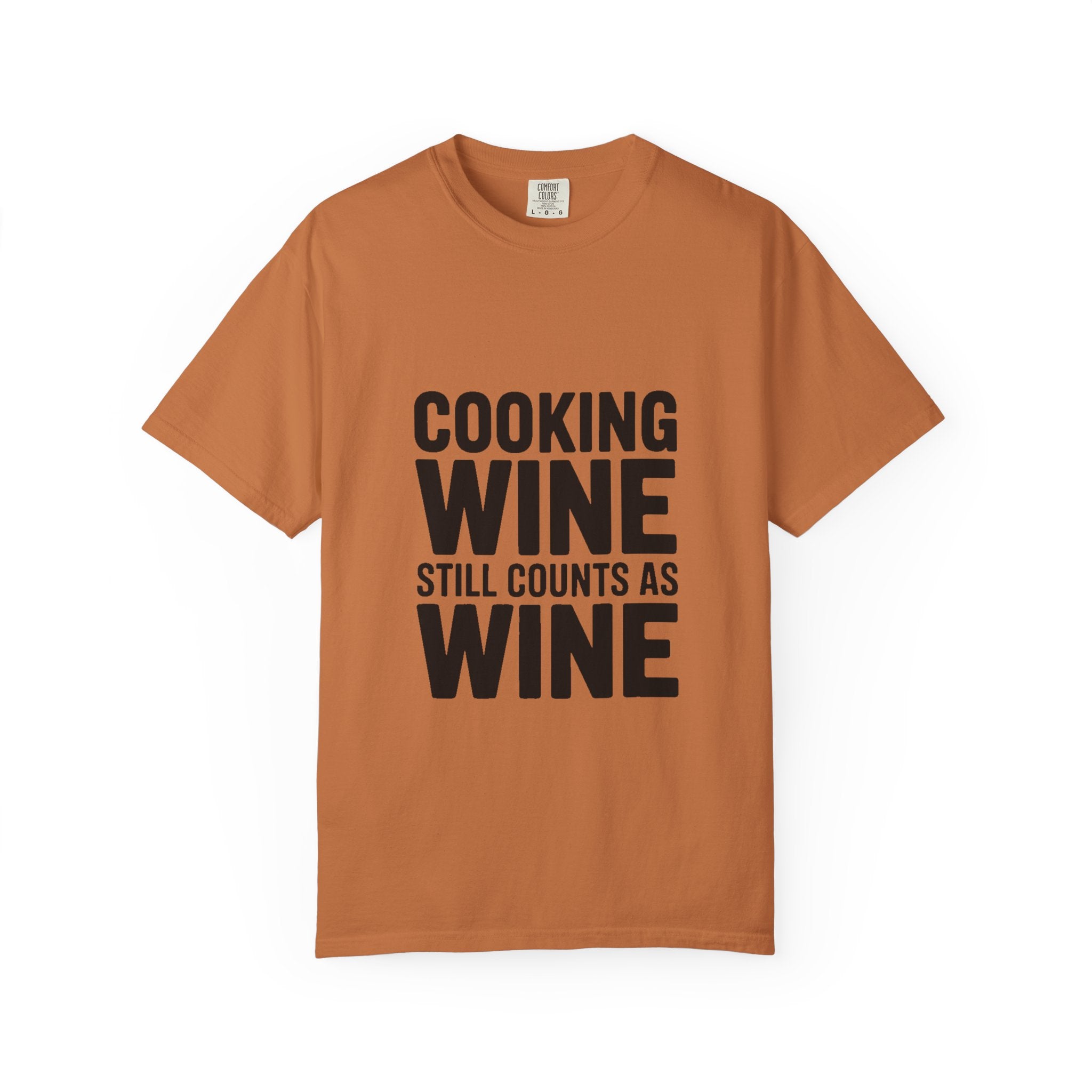 Cooking Wine Still Counts Shirt, Funny Wine Lover T-Shirt, Sarcastic Kitchen Quote Tee, Gift for Wine Drinkers