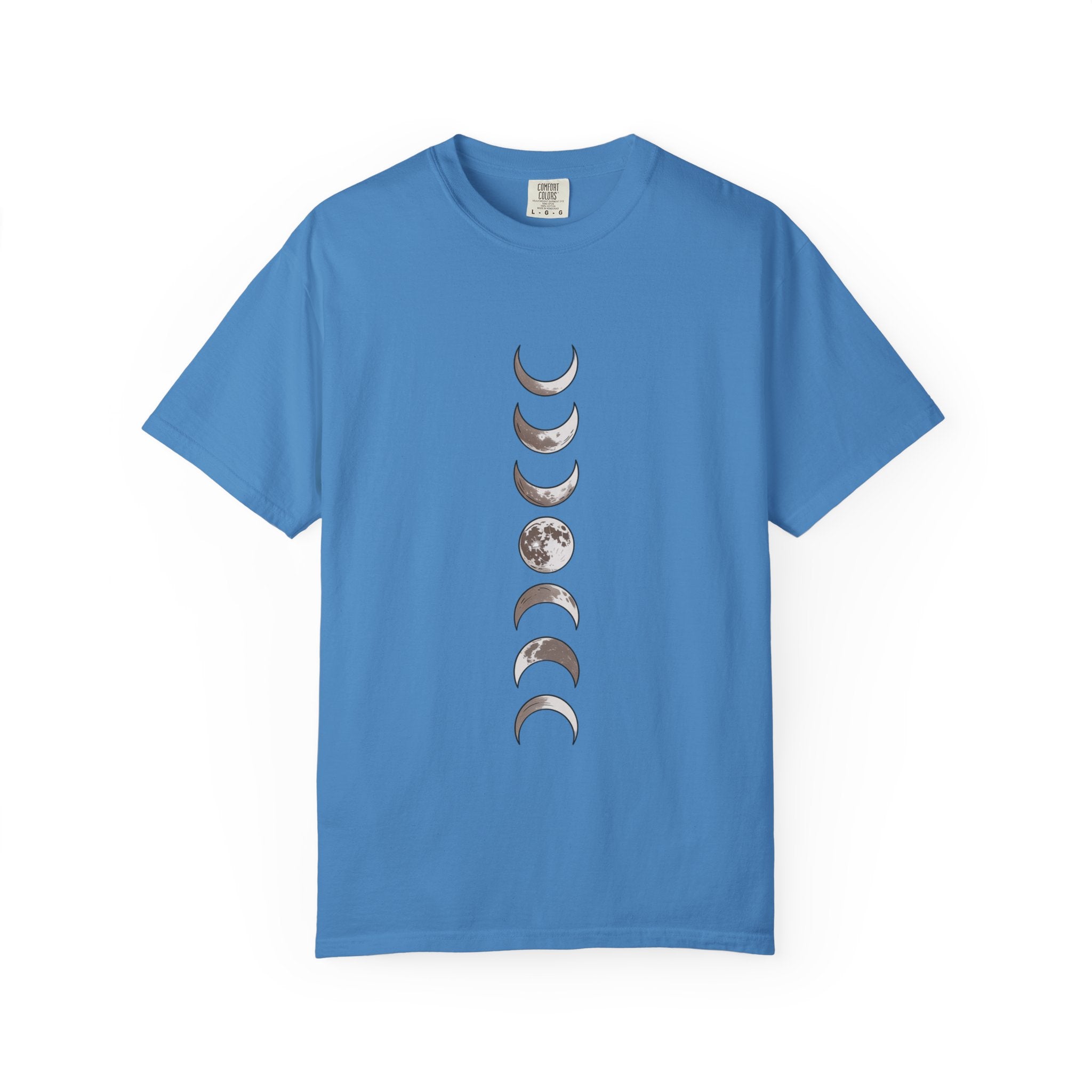 Moon Phases Boho Shirt, Minimalist Line Art Moon T-Shirt, Celestial Boho Tee, Hand Drawn Moon Cycle Shirt Gift