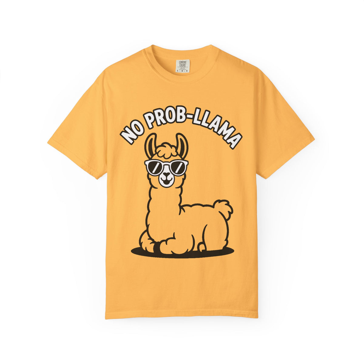 No Prob Llama Shirt, Funny Llama T-Shirt, Cute Llama Sunglasses Tee, Llama Lover Gift, Garment Dyed Unisex Shirt
