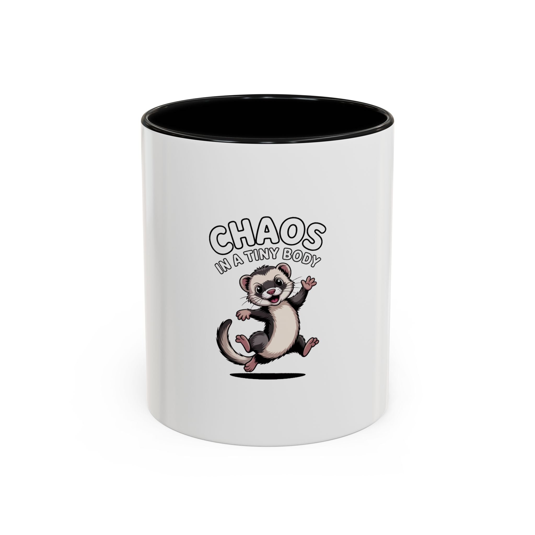Funny Ferret Mug, Chaos In A Tiny Body Mug, Cute Ferret Lover Gift, Ferret Owner Coffee Cup, Funny Pet Mug Gift