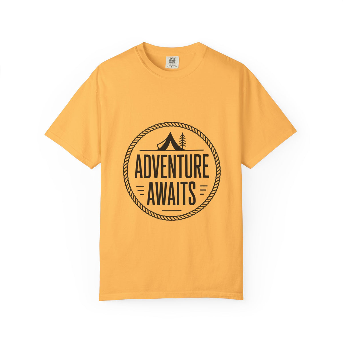 Adventure Awaits Camp Badge Shirt, Vintage Camping T-Shirt, Outdoor Lover Gift, Retro Hiking Tee, Pine Tree Nature Shirt