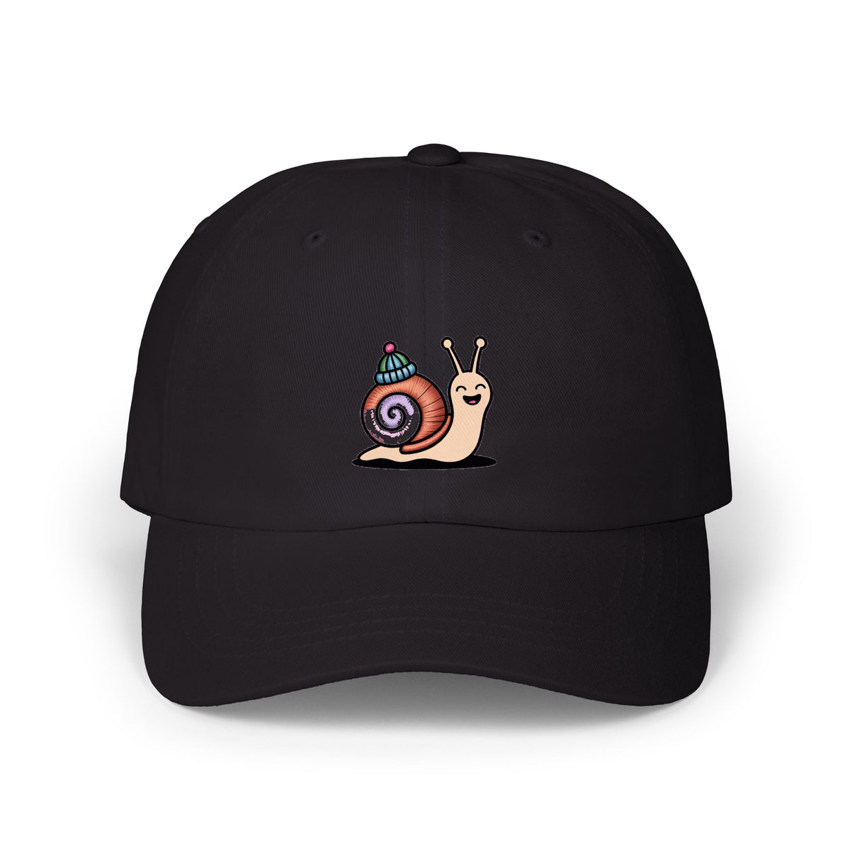 Cute Snail With Tiny Hat Dad Cap, Embroidered Snail Hat, Funny Cottagecore Baseball Cap, Cute Nature Lover Gift, Unstructured 6-Panel