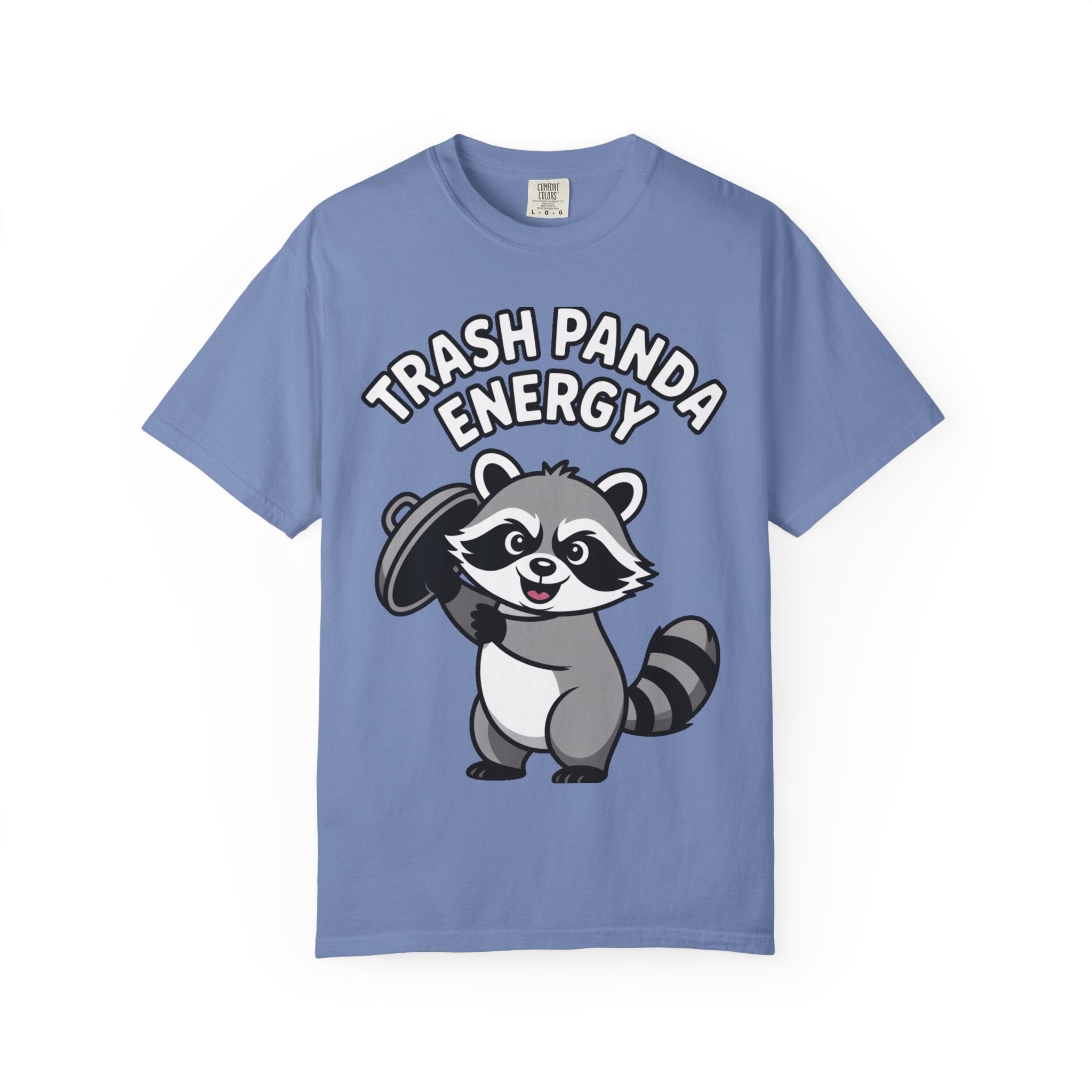 Trash Panda Energy T-Shirt, Funny Raccoon Shirt, Cute Raccoon Graphic Tee, Trash Panda Lover Gift, Unisex Garment Dyed Tee