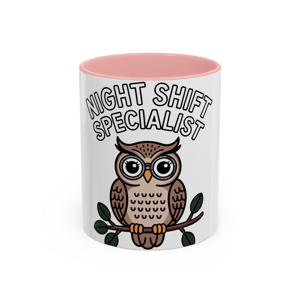 Night Shift Owl Mug, Funny Night Shift Specialist Coffee Cup, Cute Owl Lover Gift, Nurse Coworker Gift Mug