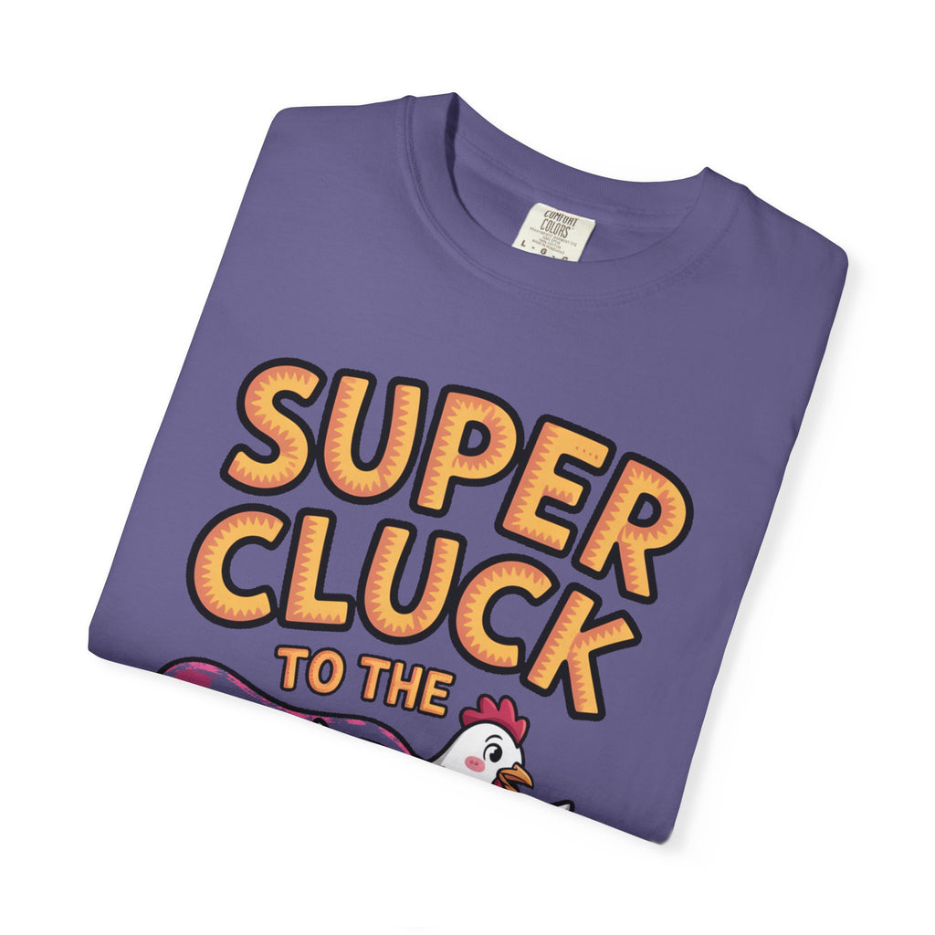 Funny Chicken Superhero Shirt, Super Cluck To The Rescue T-Shirt, Cute Cartoon Chicken Tee, Farm Animal Lover Gift