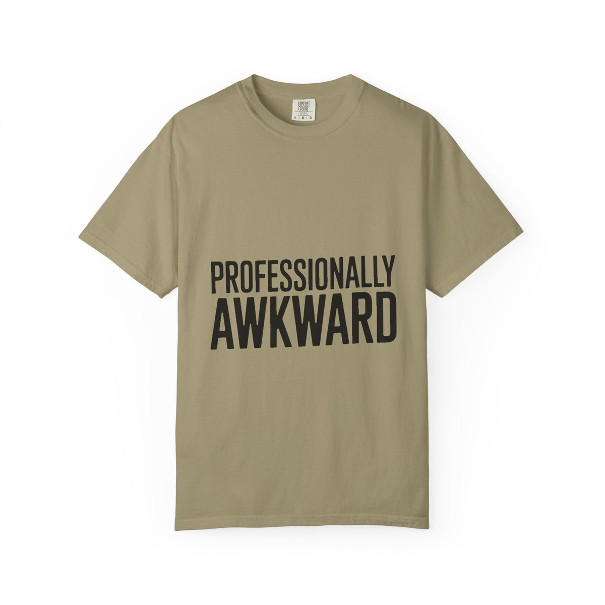 Professionally Awkward Shirt, Funny Sarcastic T-Shirt, Bold Typography Tee, Office Humor Gift, Introvert Coworker Shirt