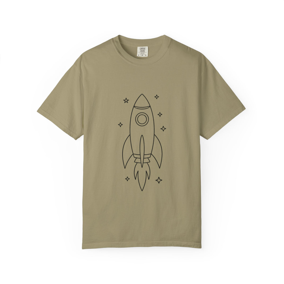 Rocket Ship Line Art Shirt, Minimalist Chase The Stars T-Shirt, Single Line Space Tee, Cute Rocket Tattoo Style Shirt Gift