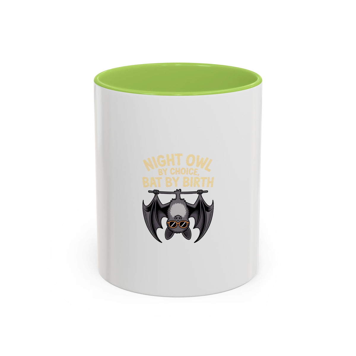 Night Owl By Choice Bat Mug, Funny Bat Coffee Mug, Cute Cartoon Bat Lover Gift, Halloween Coffee Cup, Insomniac Night Owl Gift Mug