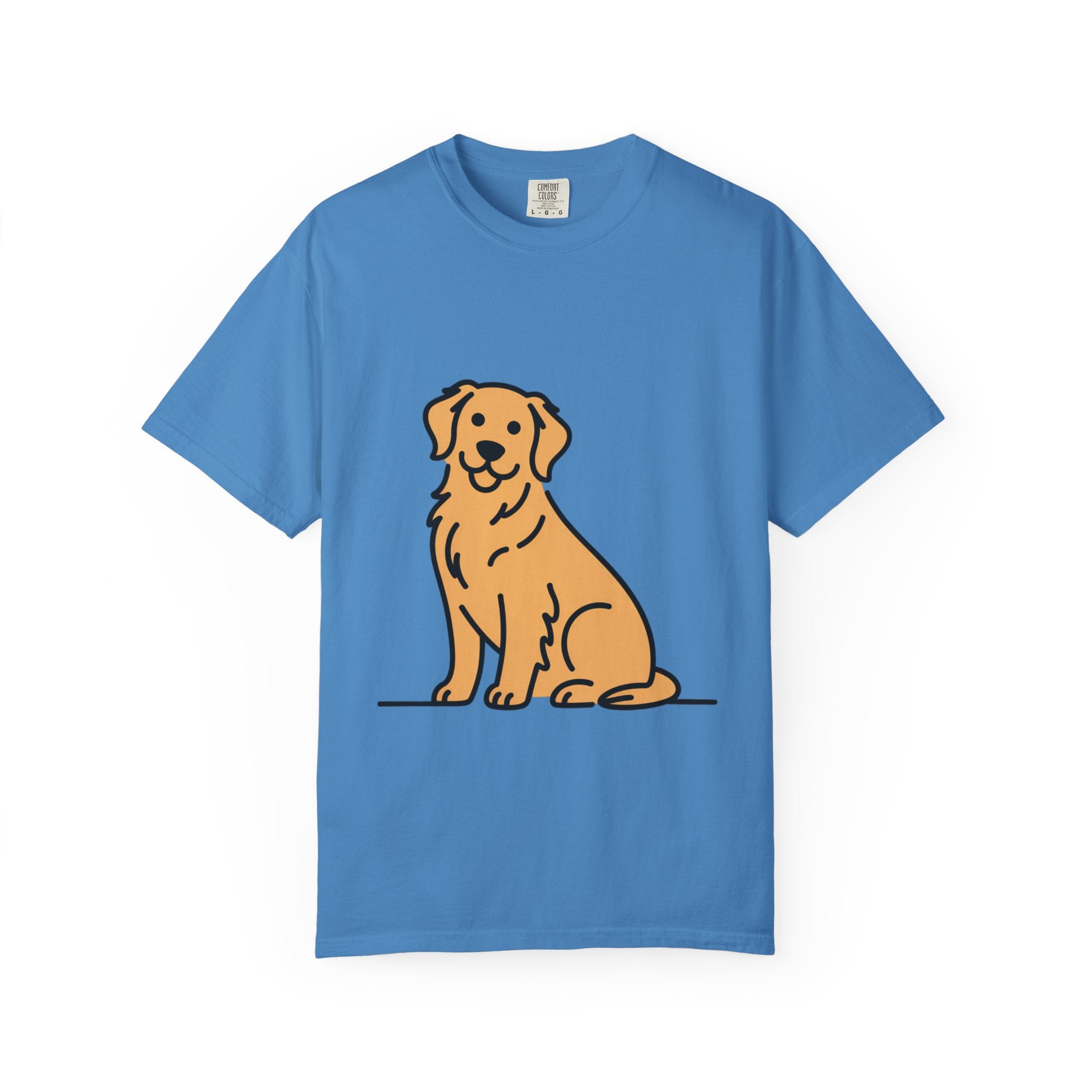 Golden Retriever Shirt, Minimalist Dog Silhouette T-Shirt, Cute Line Art Dog Lover Gift, Retriever Mom Dad Tee