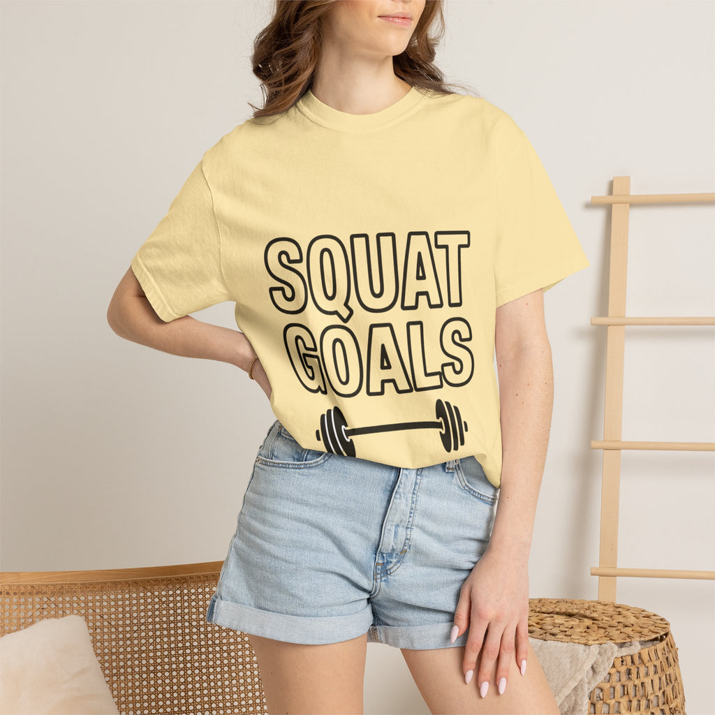 Squat Goals Shirt, Funny Gym T-Shirt, Barbell Workout Tee, Weightlifting Gift, Fitness Motivation Shirt, Squat Day Lover Gift