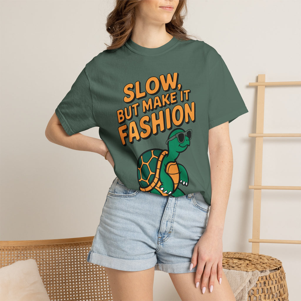 Slow But Fashion Turtle Shirt, Funny Turtle Sunglasses T-Shirt, Cute Turtle Lover Gift, Sarcastic Animal Tee