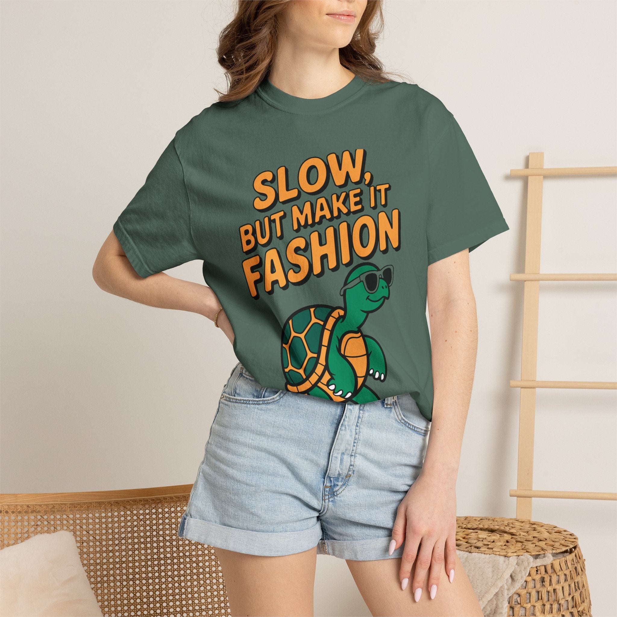 Slow But Fashion Turtle Shirt, Funny Turtle Sunglasses T-Shirt, Cute Turtle Lover Gift, Sarcastic Animal Tee