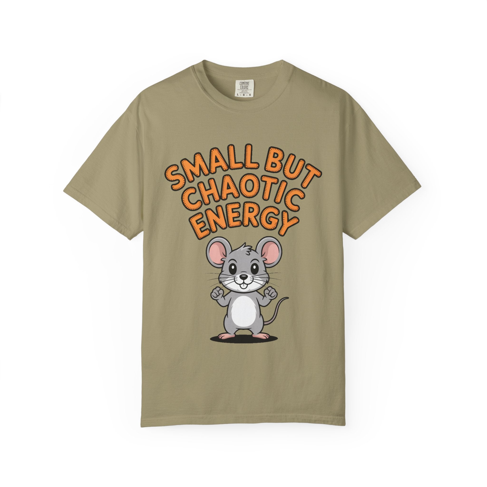 Small But Chaotic Energy Mouse Shirt, Funny Mouse T-Shirt, Cute Cartoon Animal Tee, Sarcastic Gift for Her