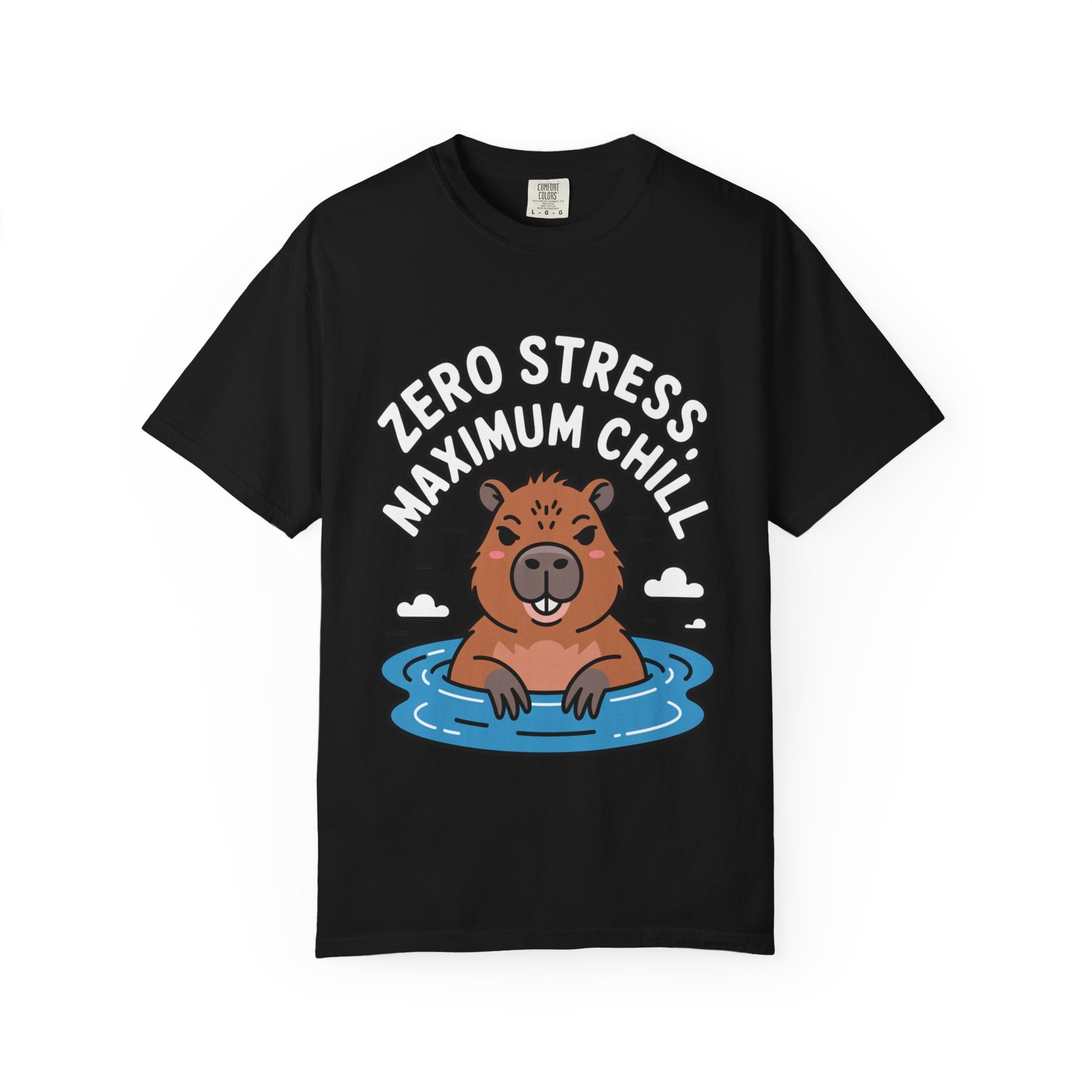 Zero Stress Capybara Shirt, Funny Hot Spring Capybara T-Shirt, Maximum Chill Tee, Cute Animal Lover Gift