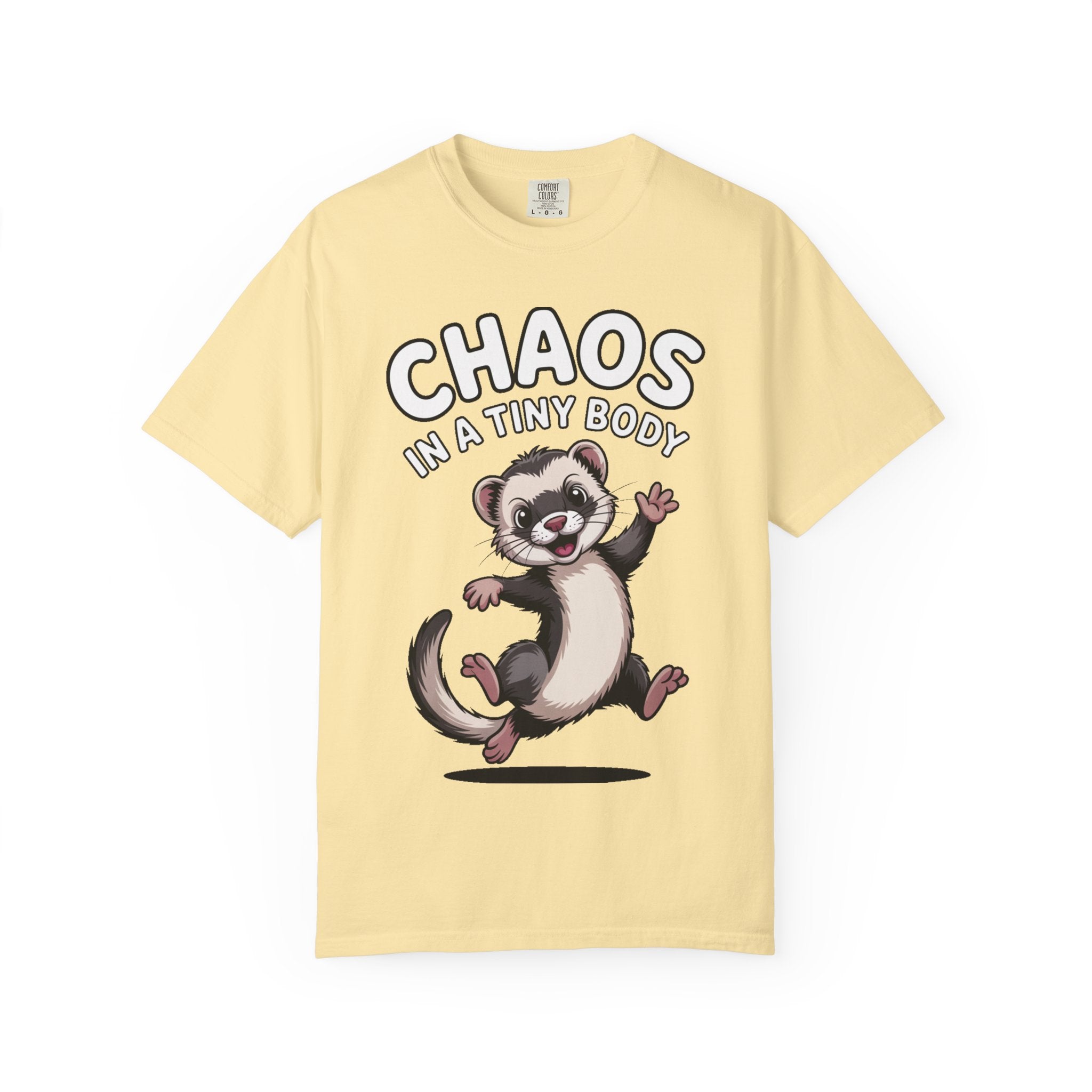 Funny Ferret Shirt, Chaos In A Tiny Body T-Shirt, Cute Ferret Lover Gift, Funny Pet Owner Tee, Ferret Mom Dad Shirt