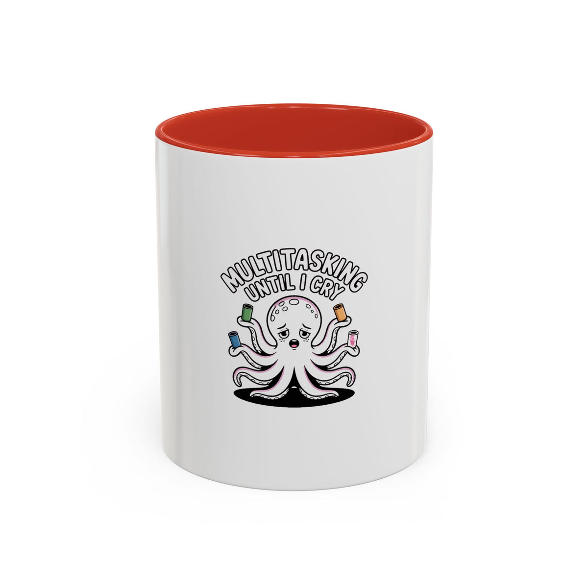 Multitasking Octopus Mug, Funny Stressed Octopus Coffee Cup, Busy Mom Gift, Work From Home Mug, Sarcastic Office Gift for Coworker