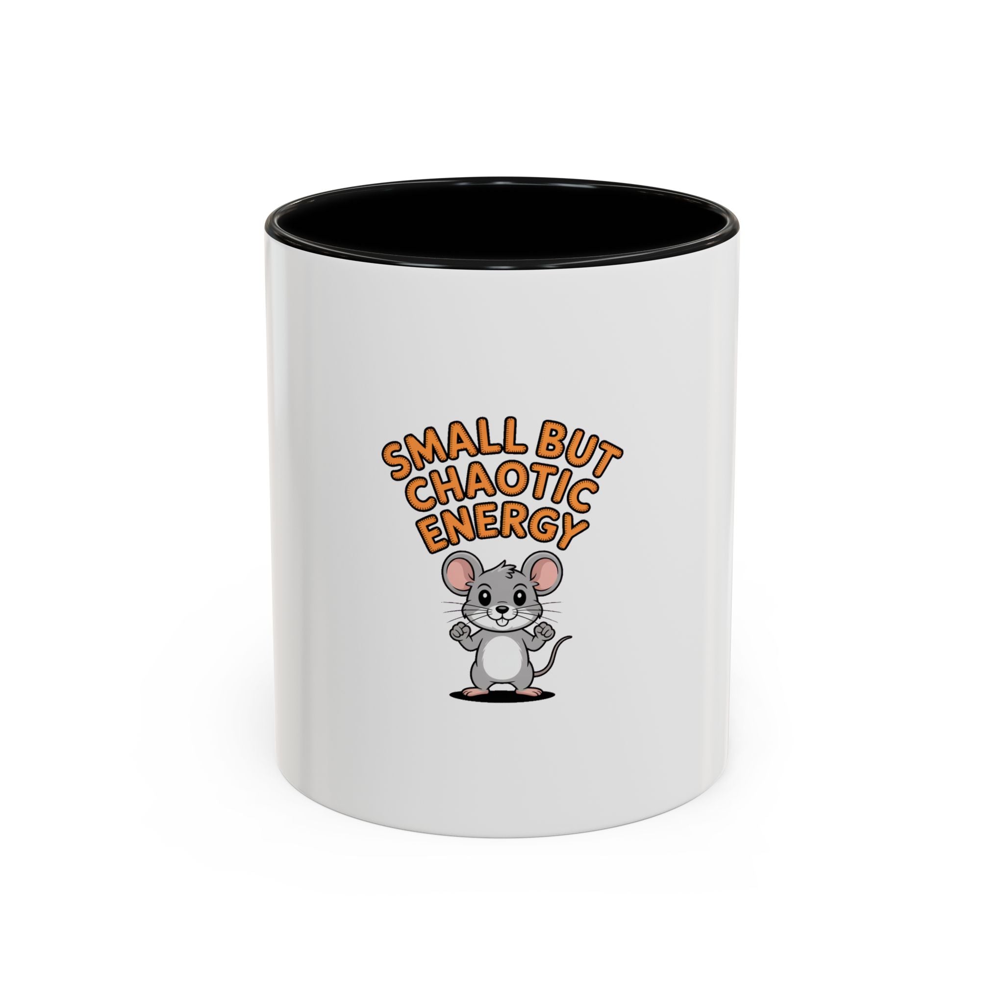 Small But Chaotic Energy Mug, Funny Mouse Coffee Mug, Cute Cartoon Mouse Gift, Sarcastic Mug for Coffee Lover, Chaotic Energy Cup