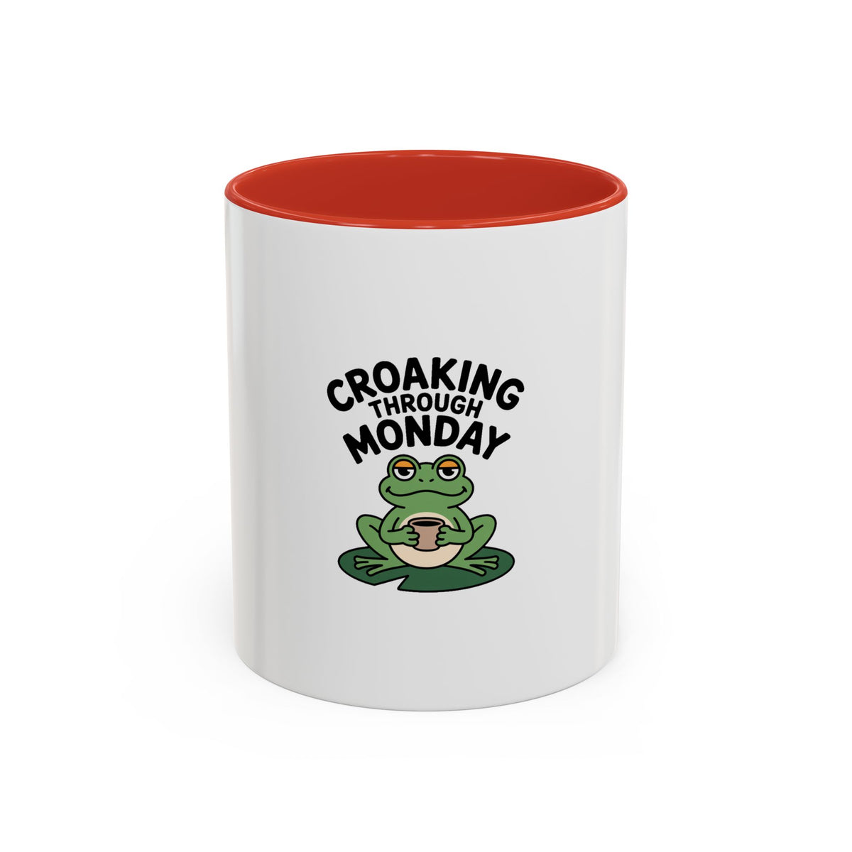 Croaking Through Monday Mug, Funny Frog Coffee Mug, Cute Tired Frog Cup, Monday Mood Mug, Frog Lover Gift, Coworker Gift Mug