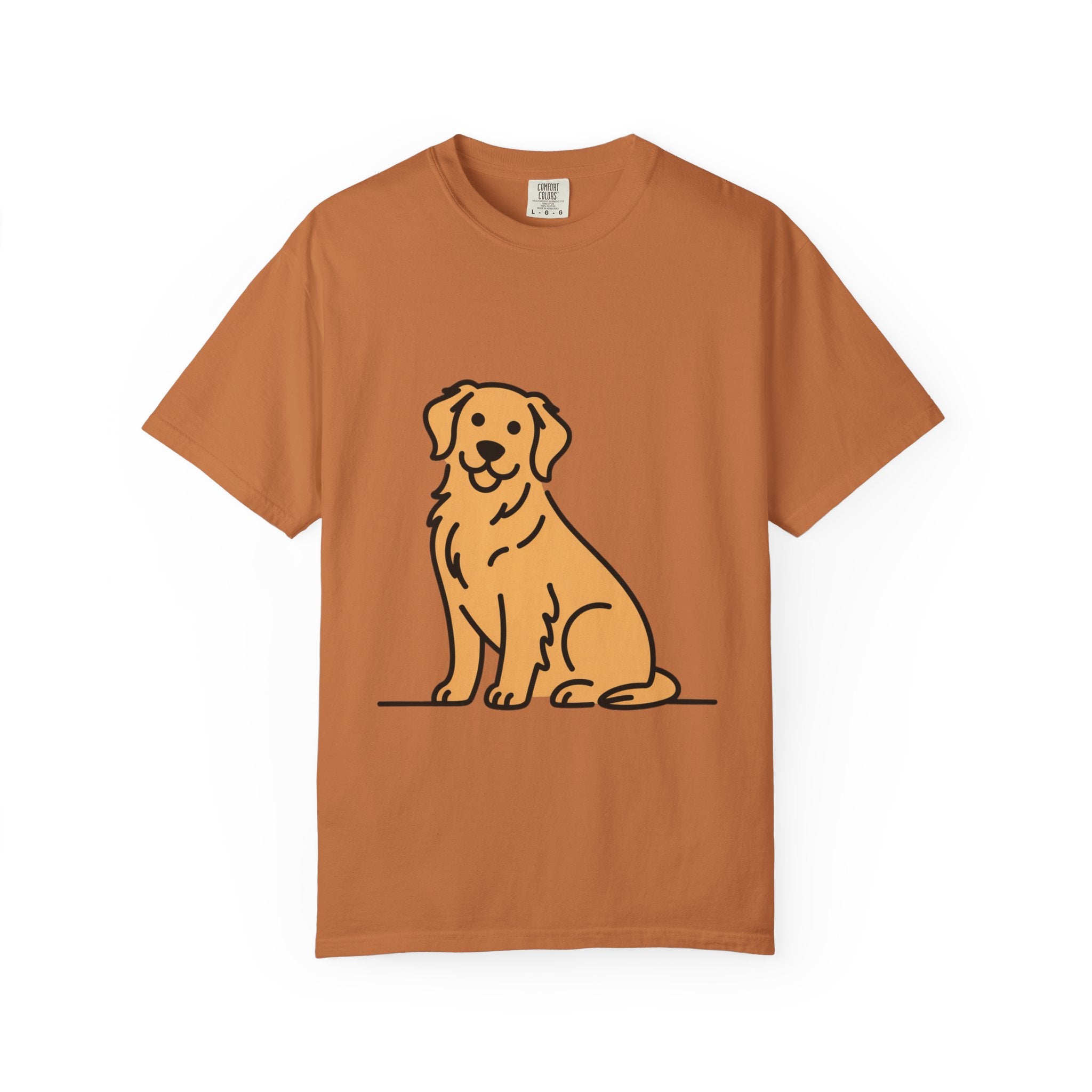 Golden Retriever Shirt, Minimalist Dog Silhouette T-Shirt, Cute Line Art Dog Lover Gift, Retriever Mom Dad Tee