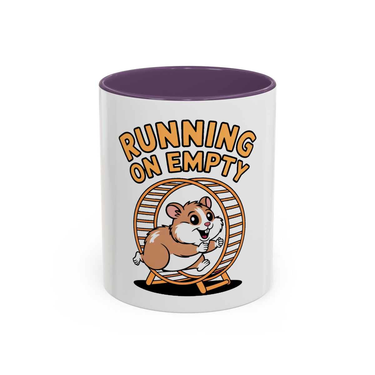 Running On Empty Hamster Mug, Funny Tired Hamster Coffee Cup, Cute Exhausted Wheel Runner Gift, Sarcastic Coffee Mug for Coworker