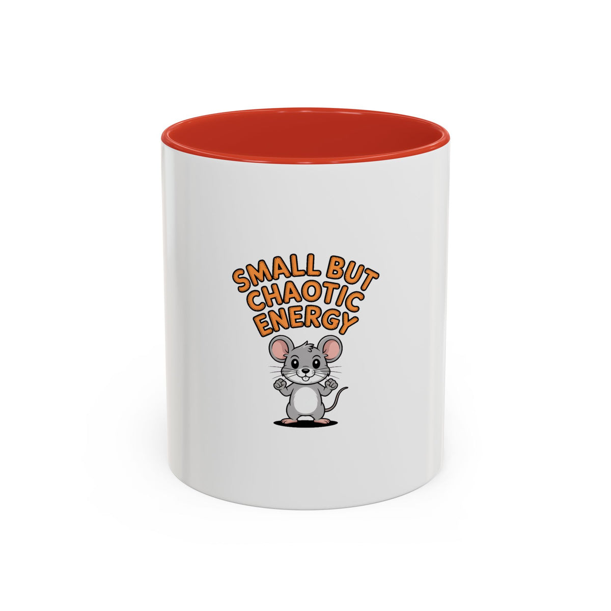 Small But Chaotic Energy Mug, Funny Mouse Coffee Mug, Cute Cartoon Mouse Gift, Sarcastic Mug for Coffee Lover, Chaotic Energy Cup