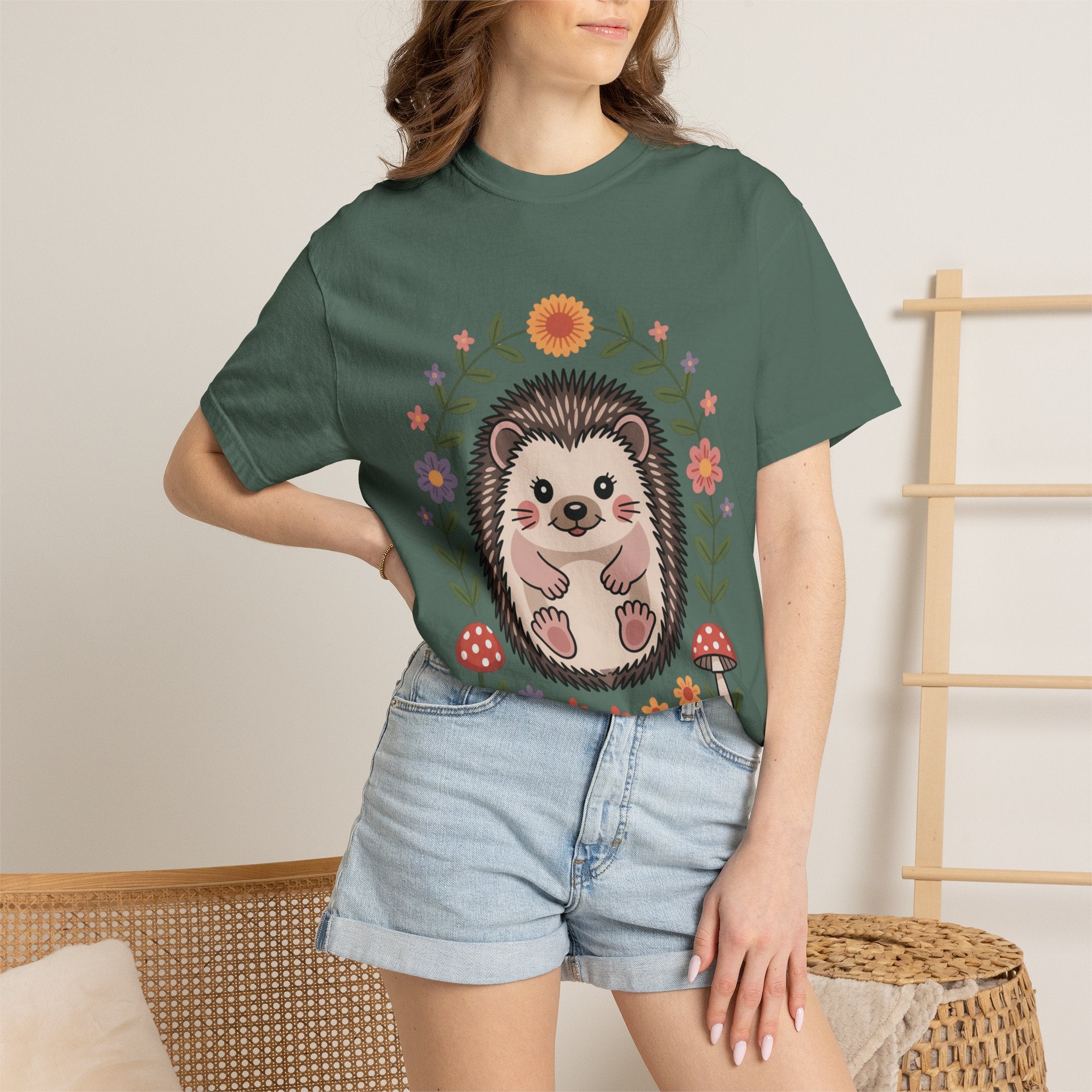 Floral Hedgehog T-Shirt