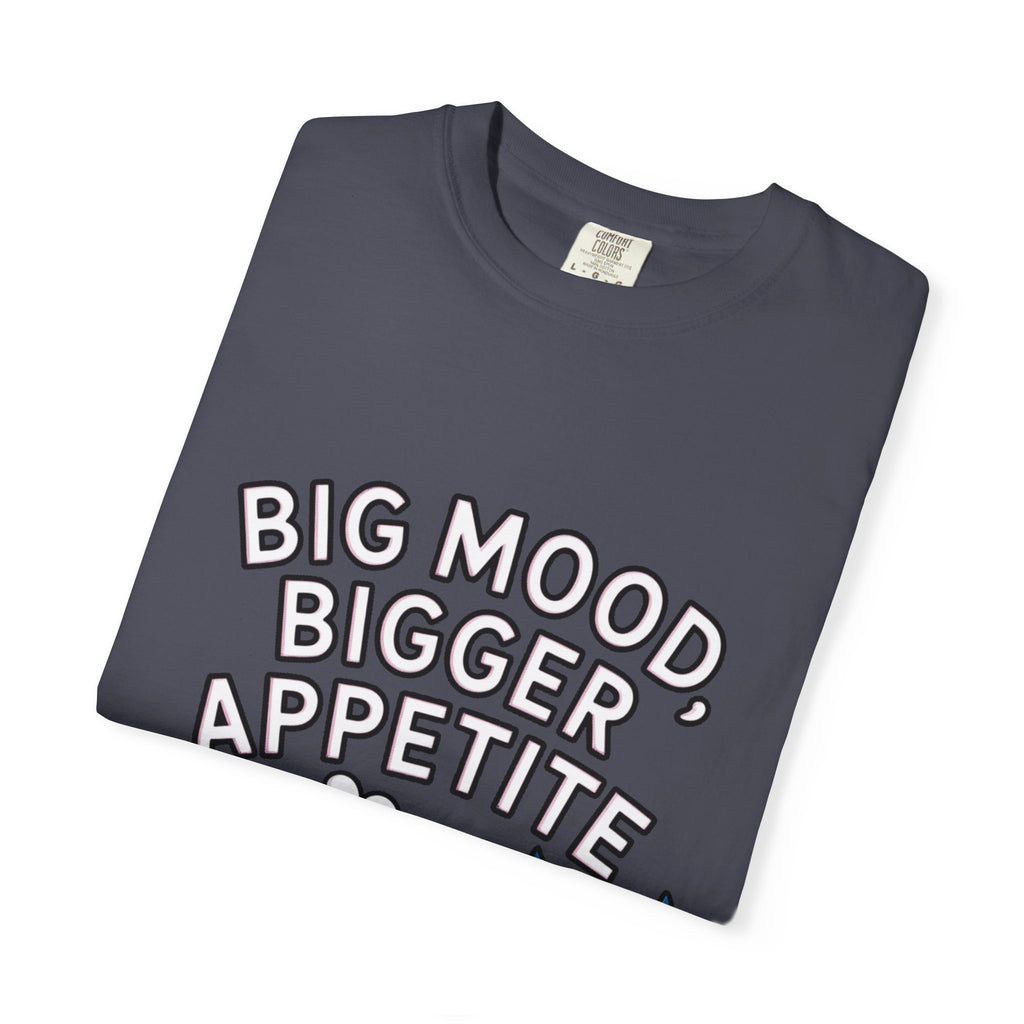 Funny Whale Shirt, Big Mood Bigger Appetite T-Shirt, Cute Snack Lover Tee, Foodie Gift for Whale Lovers