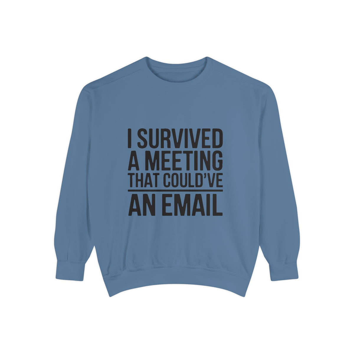 I Survived A Meeting That Could've Been An Email Sweatshirt, Funny Office Crewneck, Sarcastic Coworker Gift, Corporate Humor Sweater