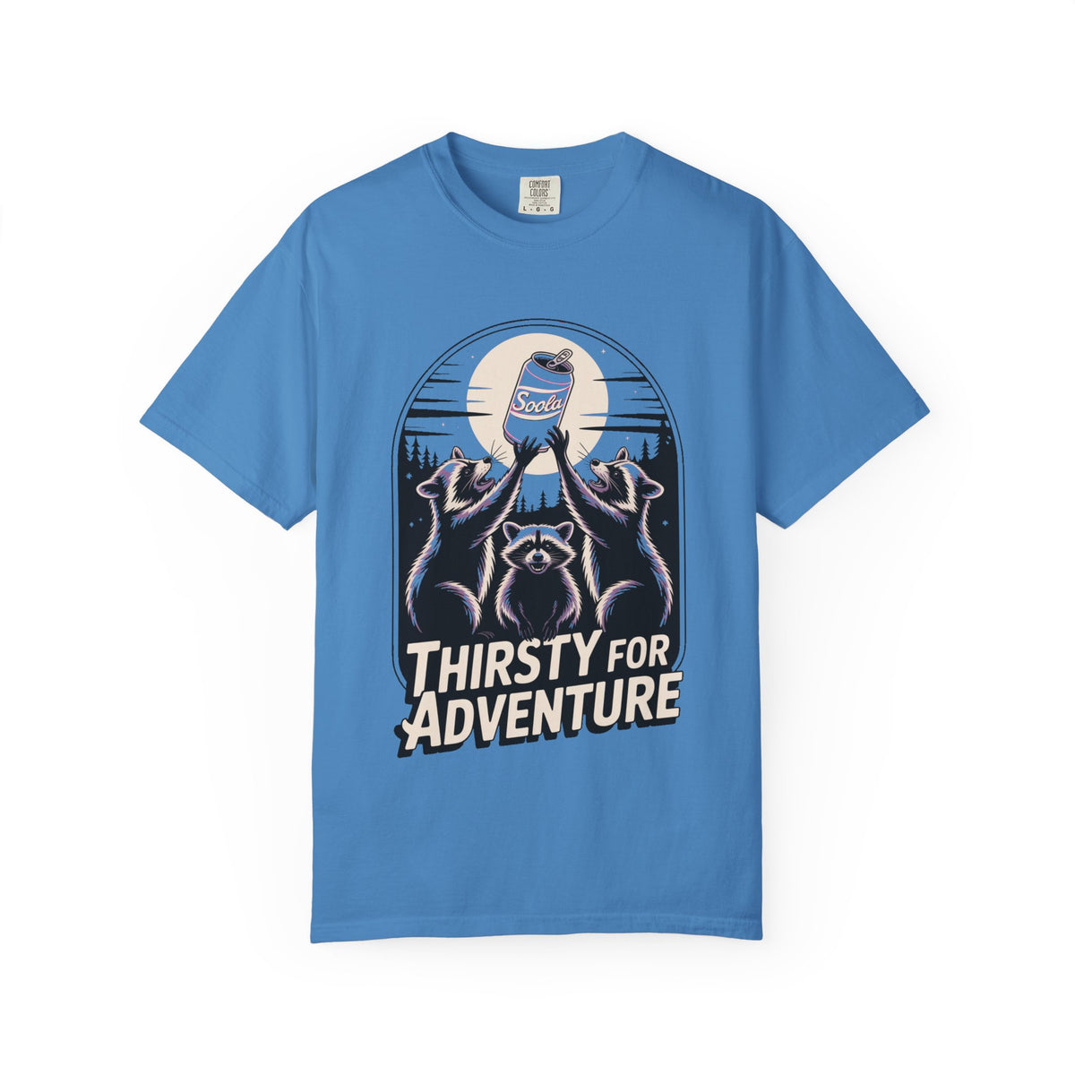 Thirsty For Adventure Raccoons Shirt, Funny Vintage Raccoon T-Shirt, Retro Soda Poster Tee, Camping Gift