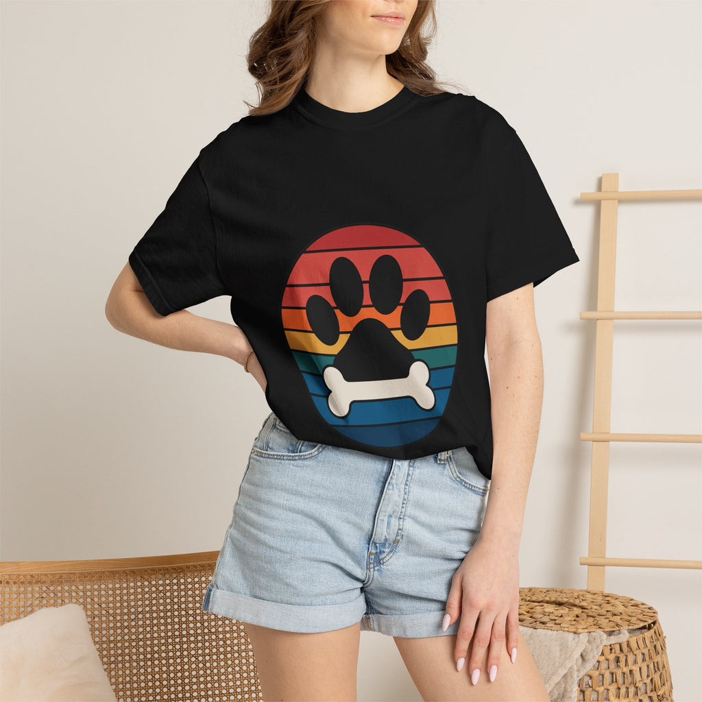 Dog Mom Retro Badge Shirt, Vintage Sunset Dog Lover T-Shirt, Retro Travel Sticker Style Dog Mama Gift Tee
