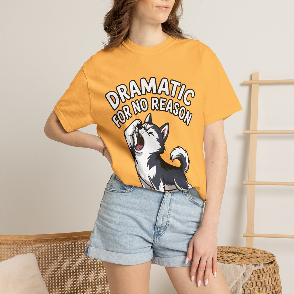 Dramatic Husky Shirt, Funny Dog Lover T-Shirt, Cute Husky Meme Tee, Dramatic For No Reason Gift Shirt