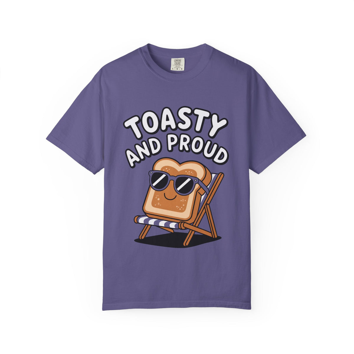 Toasty And Proud Bread Shirt, Funny Toast Sunglasses T-Shirt, Cute Beach Chair Bread Tee, Summer Vacation Gift