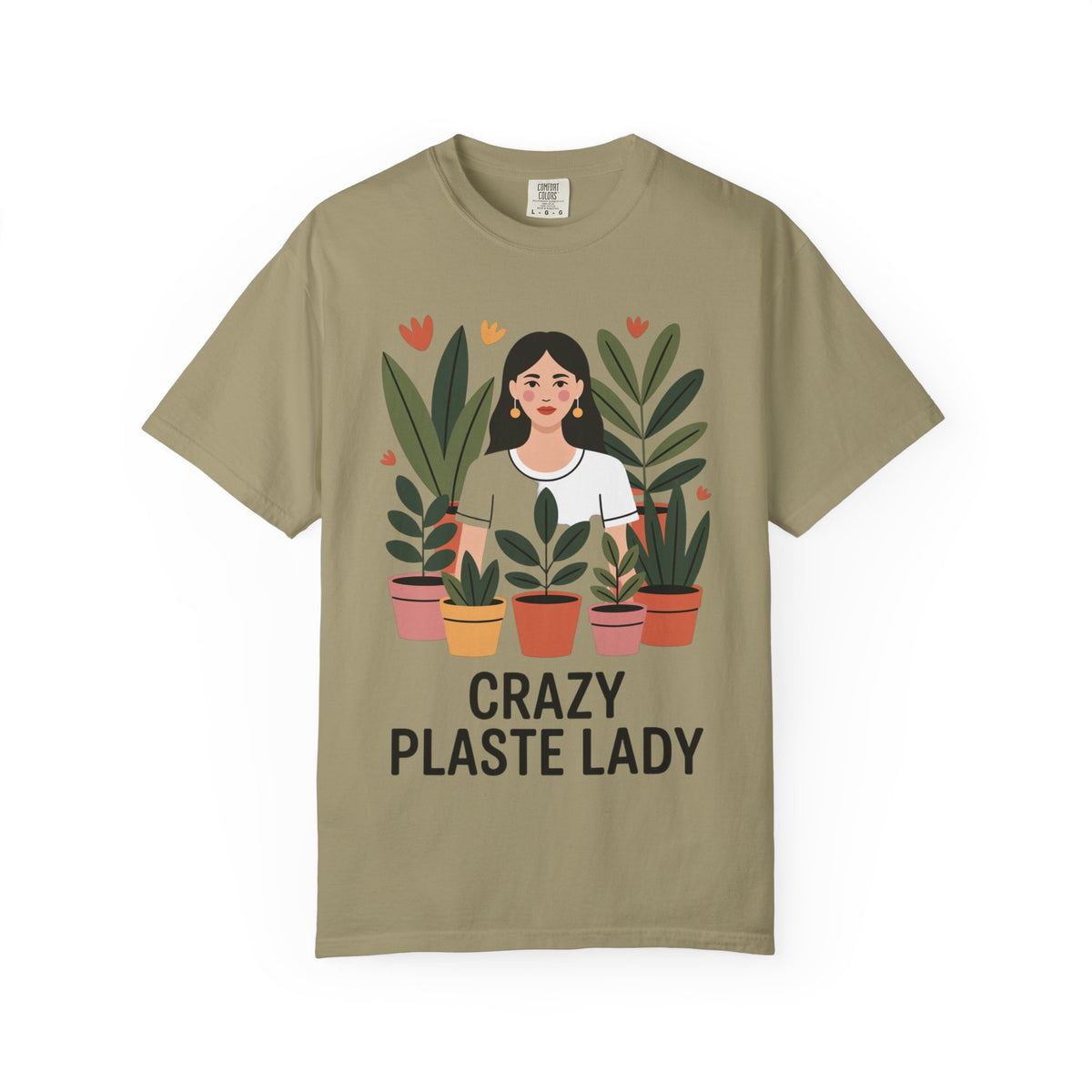 Crazy Plant Lady Shirt, Cute Plant Lover T-Shirt, Botanical Illustration Tee, Funny Gardener Gift, Plant Mom Shirt for Women