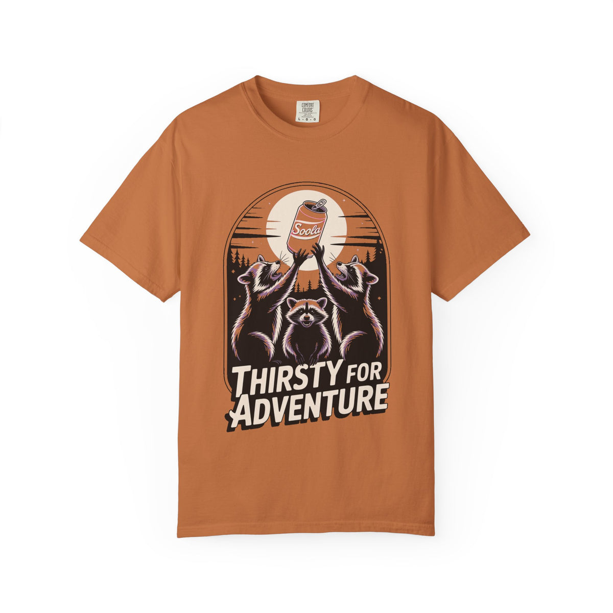 Thirsty For Adventure Raccoons Shirt, Funny Vintage Raccoon T-Shirt, Retro Soda Poster Tee, Camping Gift