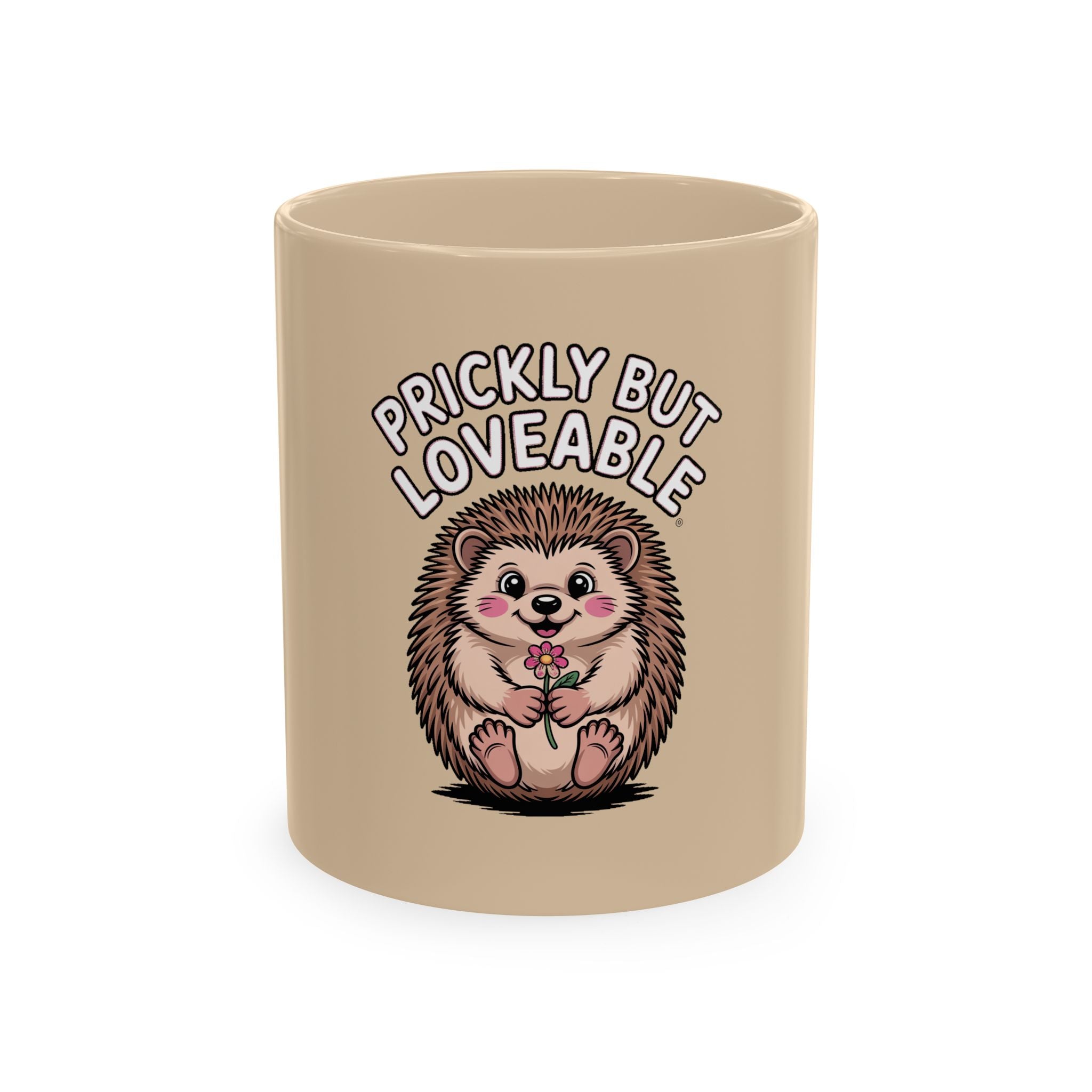 Prickly But Loveable Hedgehog Mug, Cute Hedgehog Coffee Cup, Funny Animal Lover Gift, Hedgehog Lover Present