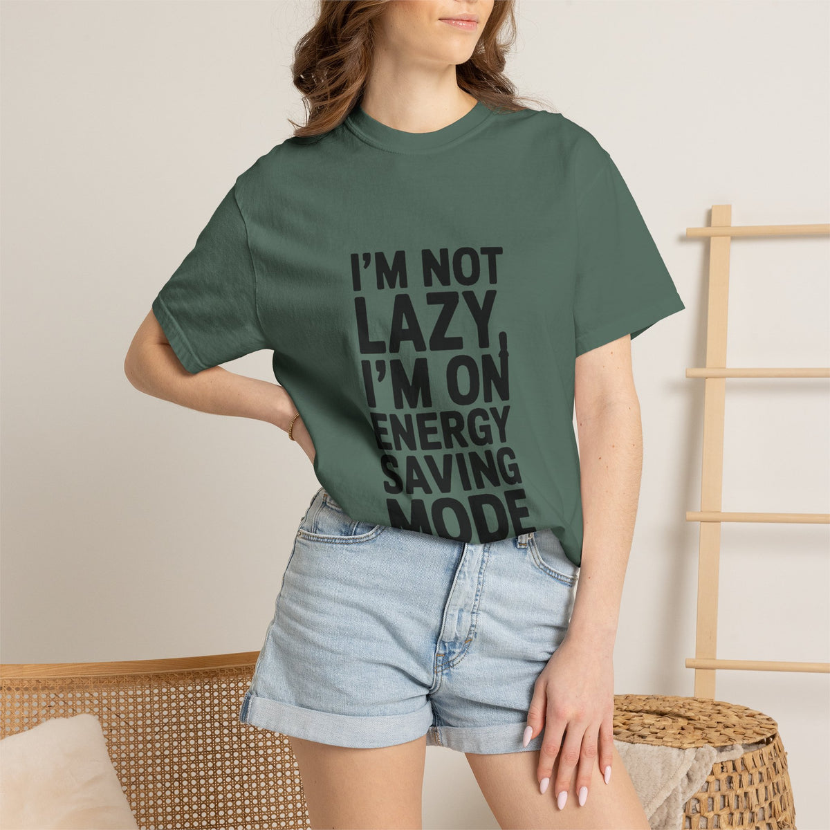 I'm Not Lazy I'm On Energy Saving Mode Shirt, Funny Sarcastic T-Shirt, Lazy Day Tee, Gift for Introvert