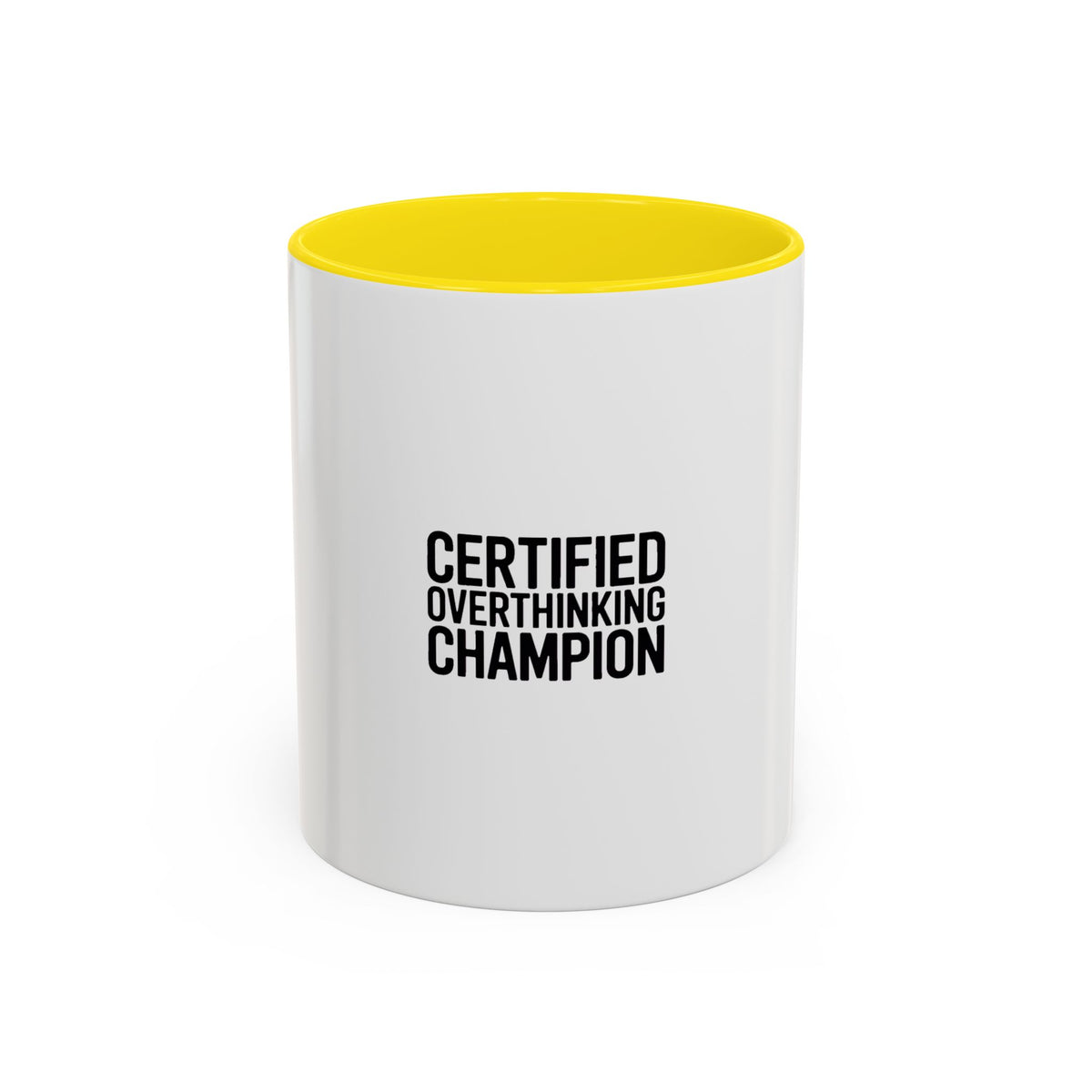 Certified Overthinking Champion Mug, Funny Sarcastic Coffee Mug, Anxiety Humor Gift, Overthinker Ceramic Cup, Funny Office Mug