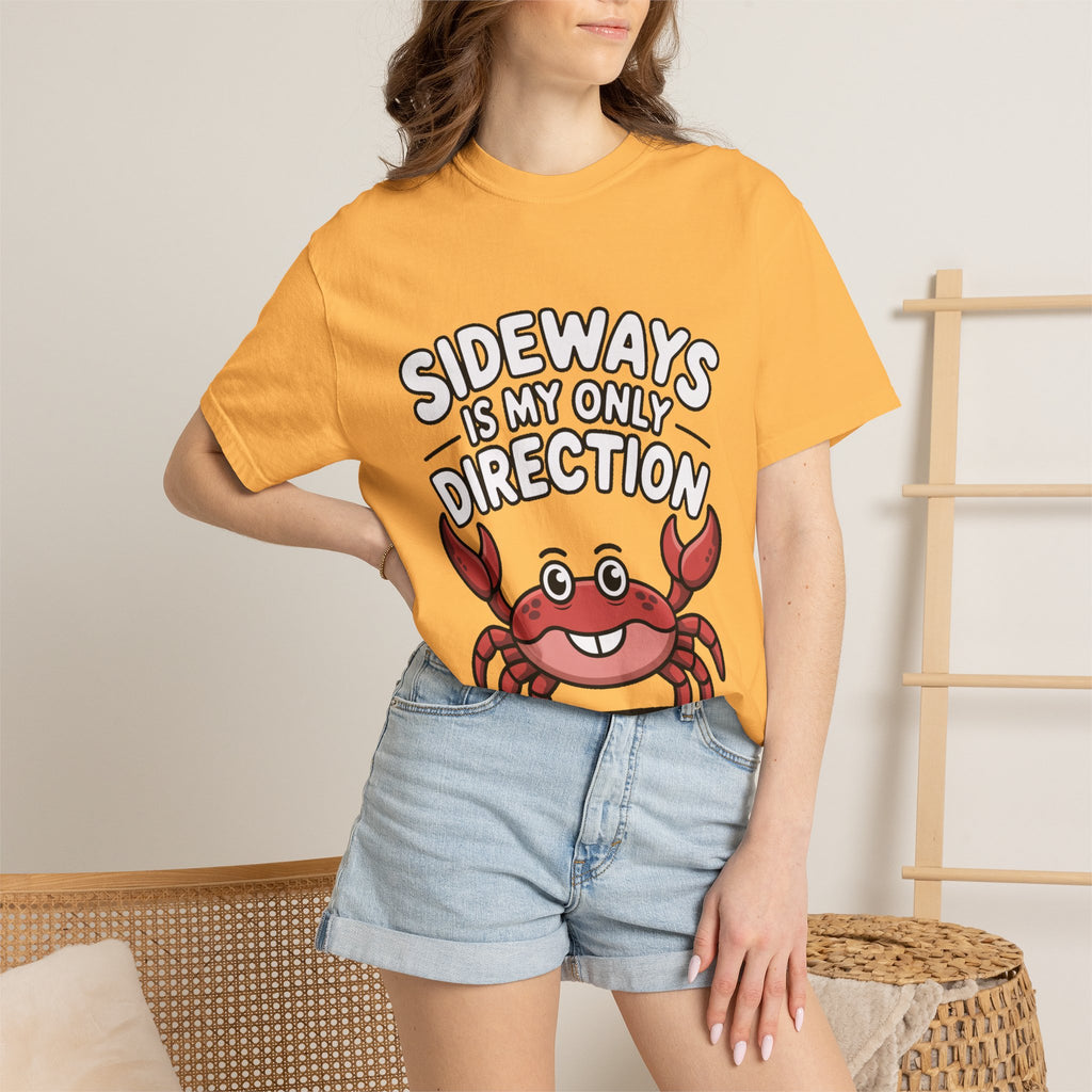 Funny Crab Shirt, Sideways Is My Only Direction T-Shirt, Cute Beach Crab Tee, Funny Ocean Animal Gift