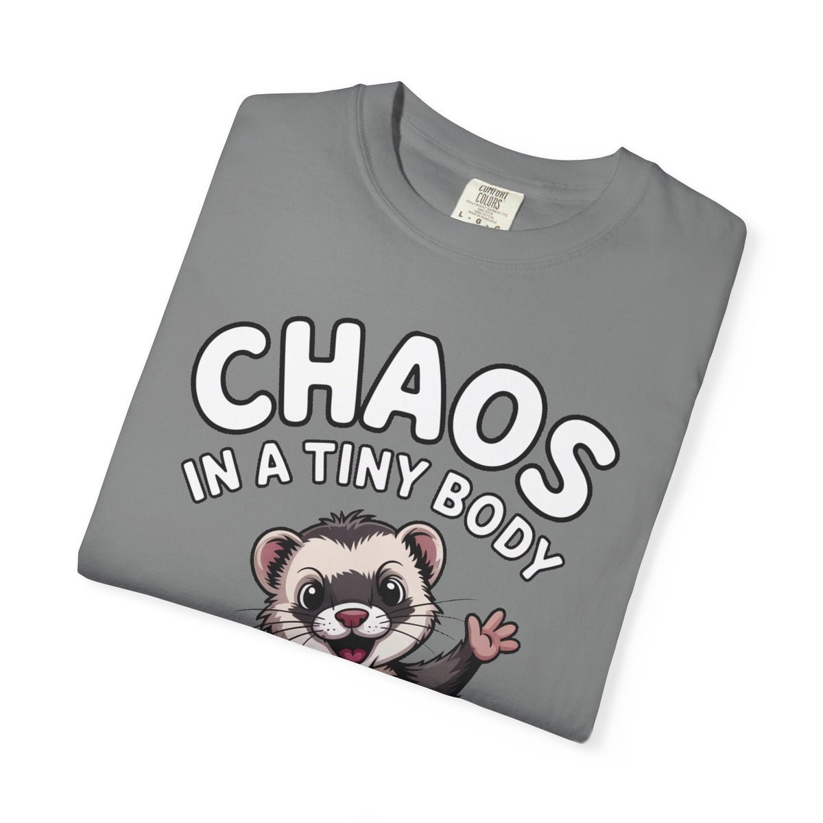 Funny Ferret Shirt, Chaos In A Tiny Body T-Shirt, Cute Ferret Lover Gift, Funny Pet Owner Tee, Ferret Mom Dad Shirt