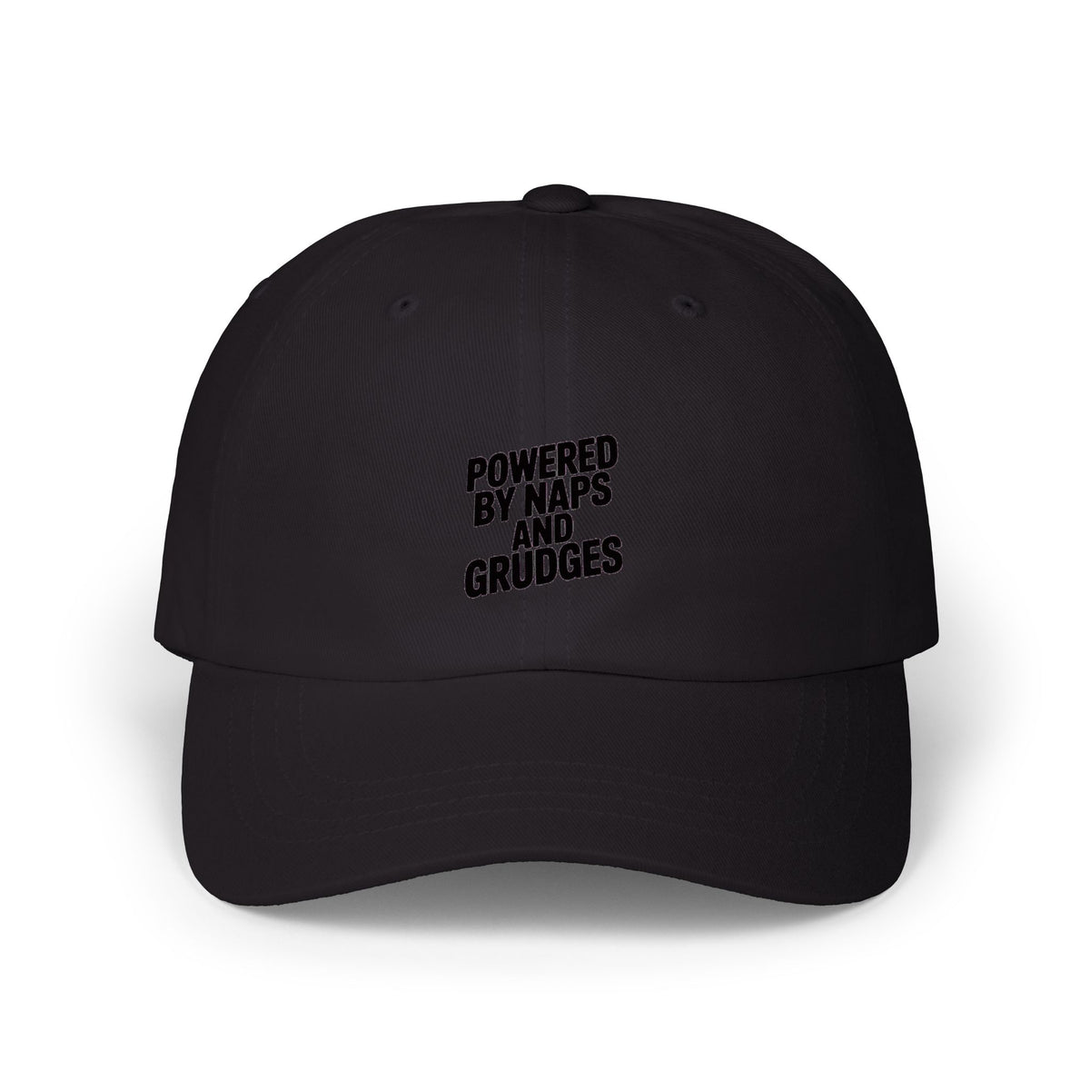 Powered By Naps And Grudges Dad Hat, Funny Sarcastic Embroidered Cap, Introvert Gift, Funny Nap Lover Hat, Petty Humor Baseball Cap
