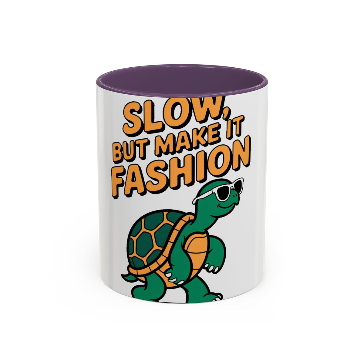 Slow But Fashion Turtle Mug, Funny Sunglasses Turtle Coffee Cup, Cute Turtle Lover Gift, Sassy Animal Mug for Coffee Tea Lovers