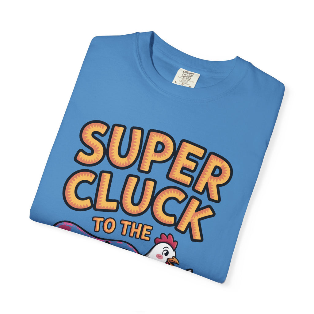 Funny Chicken Superhero Shirt, Super Cluck To The Rescue T-Shirt, Cute Cartoon Chicken Tee, Farm Animal Lover Gift