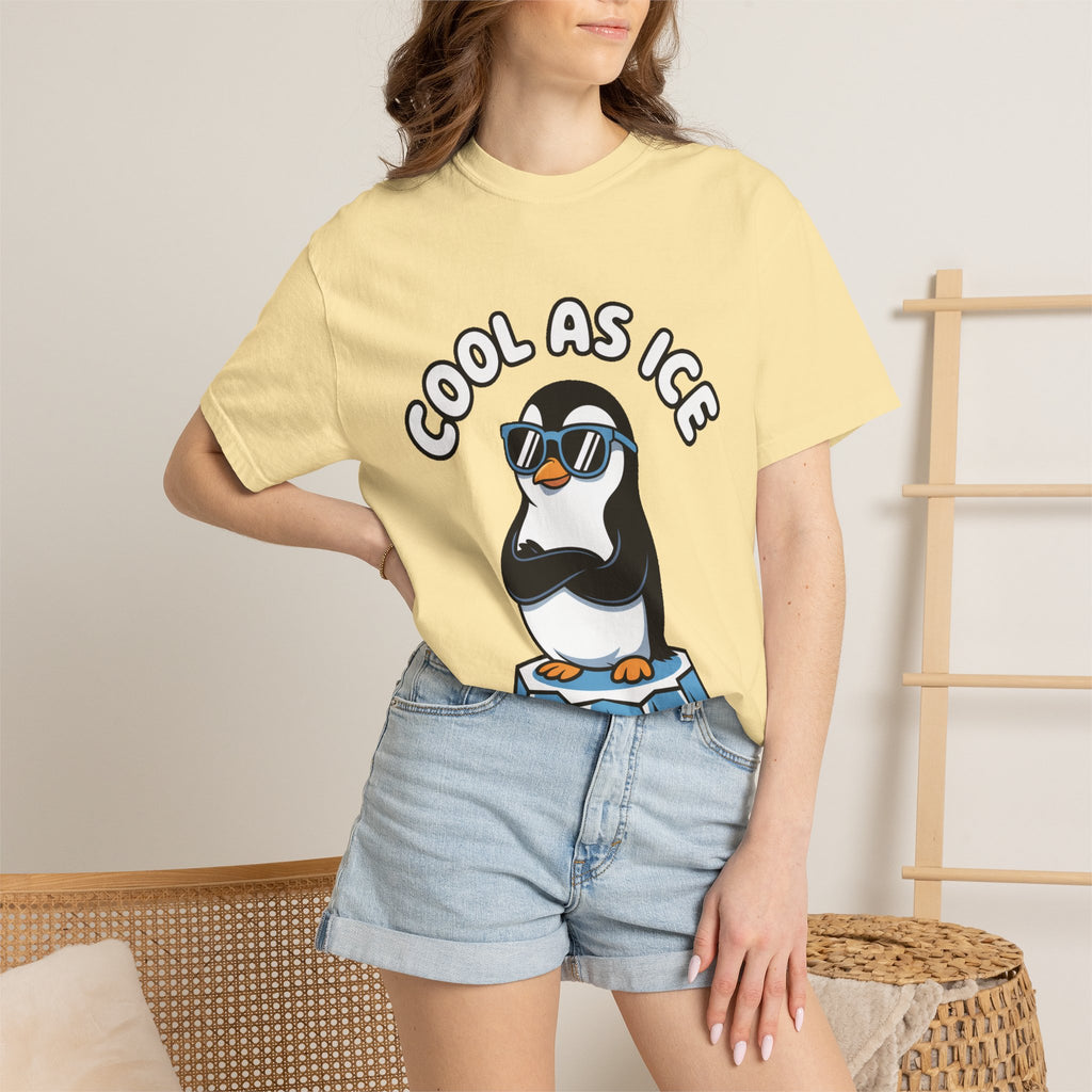 Cool As Ice Penguin Shirt, Funny Sunglasses Penguin T-Shirt, Cute Winter Animal Tee, Ice Block Bird Lover Gift