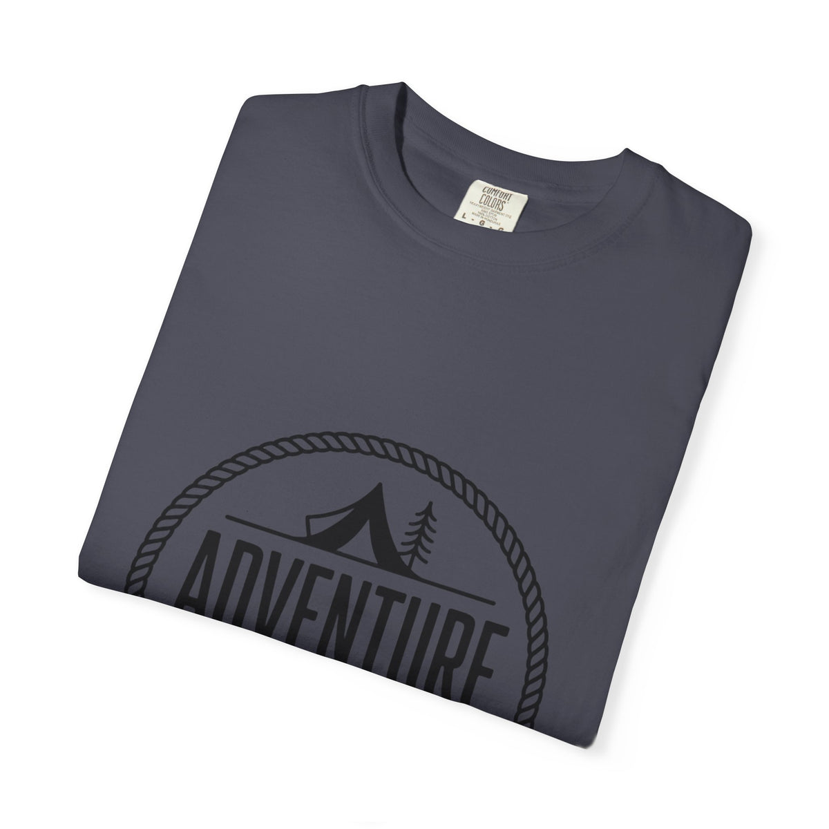 Adventure Awaits Camp Badge Shirt, Vintage Camping T-Shirt, Outdoor Lover Gift, Retro Hiking Tee, Pine Tree Nature Shirt