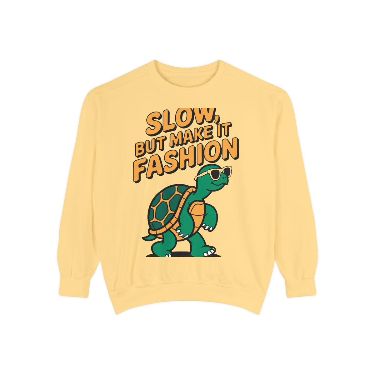 Funny Turtle Sweatshirt, Slow But Make It Fashion Crewneck, Cute Sunglasses Turtle Sweater, Retro Turtle Lover Gift