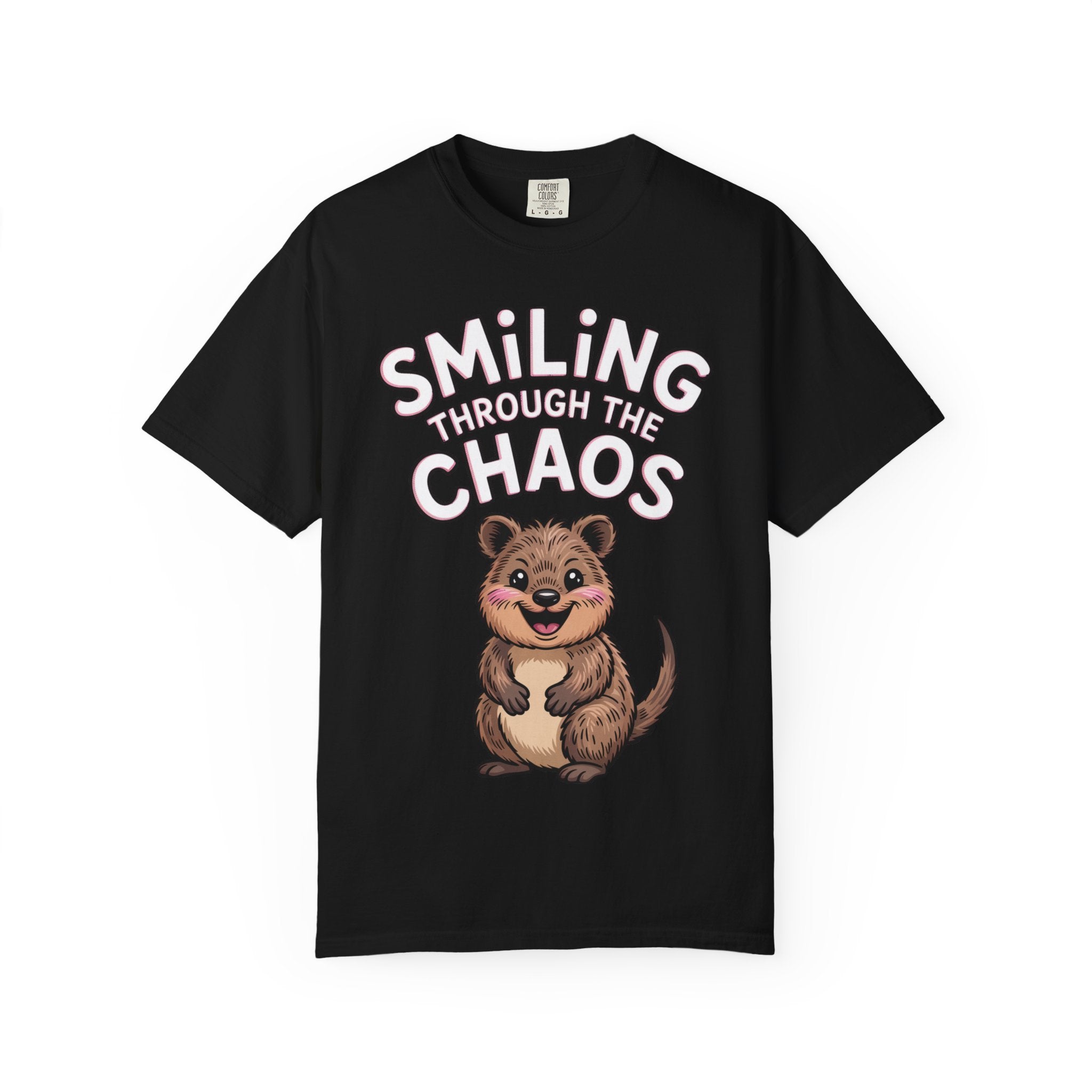 Smiling Through The Chaos Quokka Shirt, Funny Quokka T-Shirt, Cute Smiling Animal Tee, Positive Vibes Shirt, Quokka Lover Gift