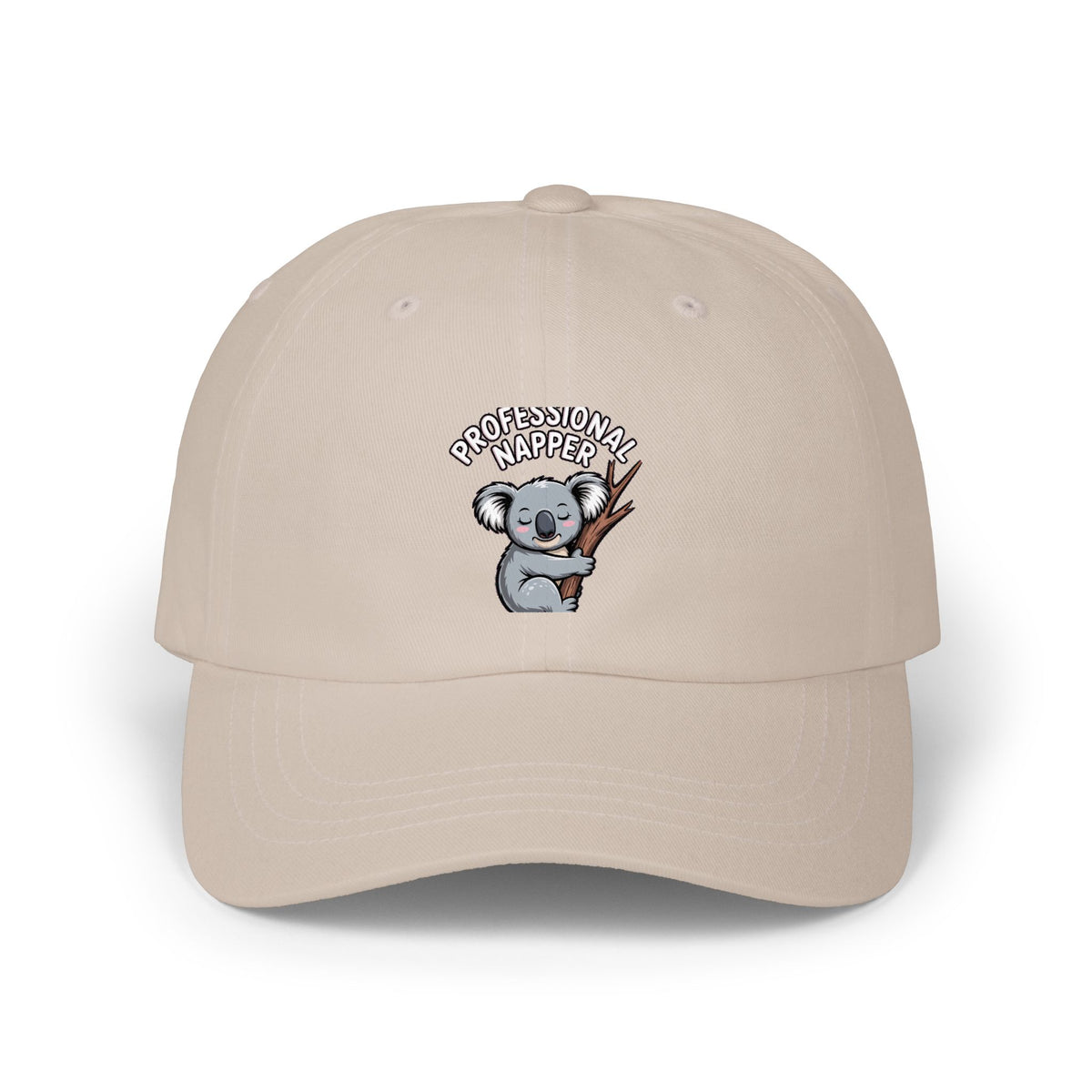 Professional Napper Koala Dad Cap, Funny Koala Embroidered Hat, Cute Sleepy Animal Cap, Nap Lover Gift, Unstructured Baseball Cap
